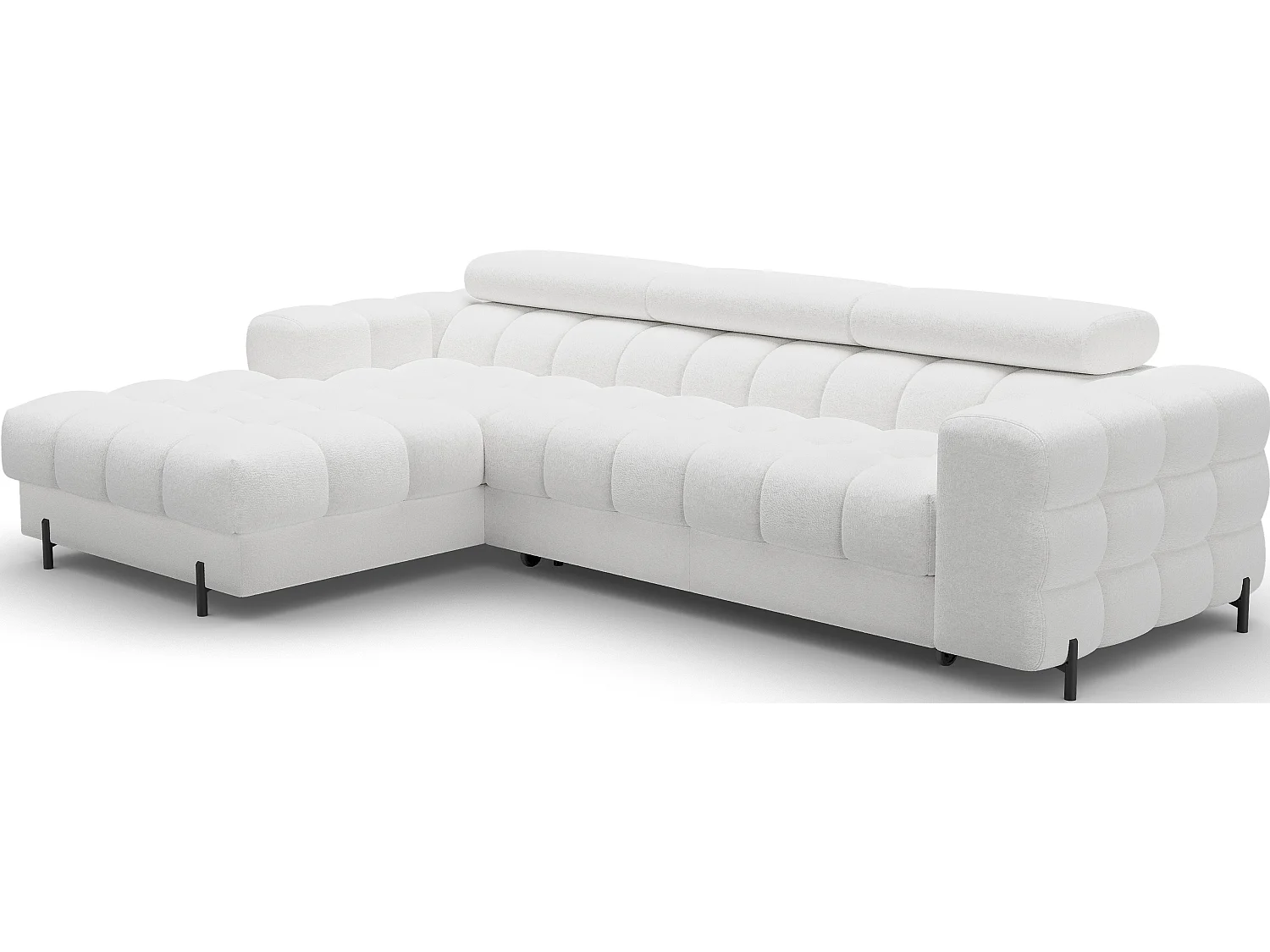 Canapé Moderne en Forme de L Premium FELRO avec Fonction de Couchage, Rangement & Appuie-têtes Réglables