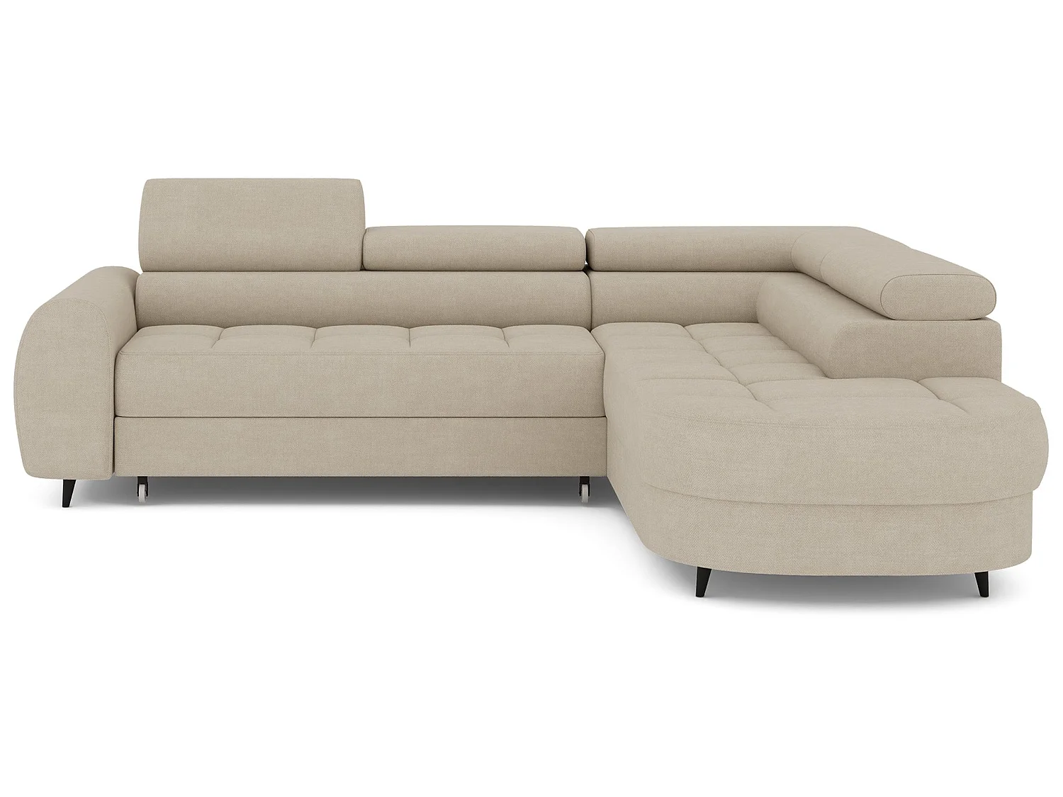 Ecksofa Vesteria mit Schlaffunktion und Bettkasten – Modernes Design, verstellbare Kopfstützen und hoher Sitzkomfort