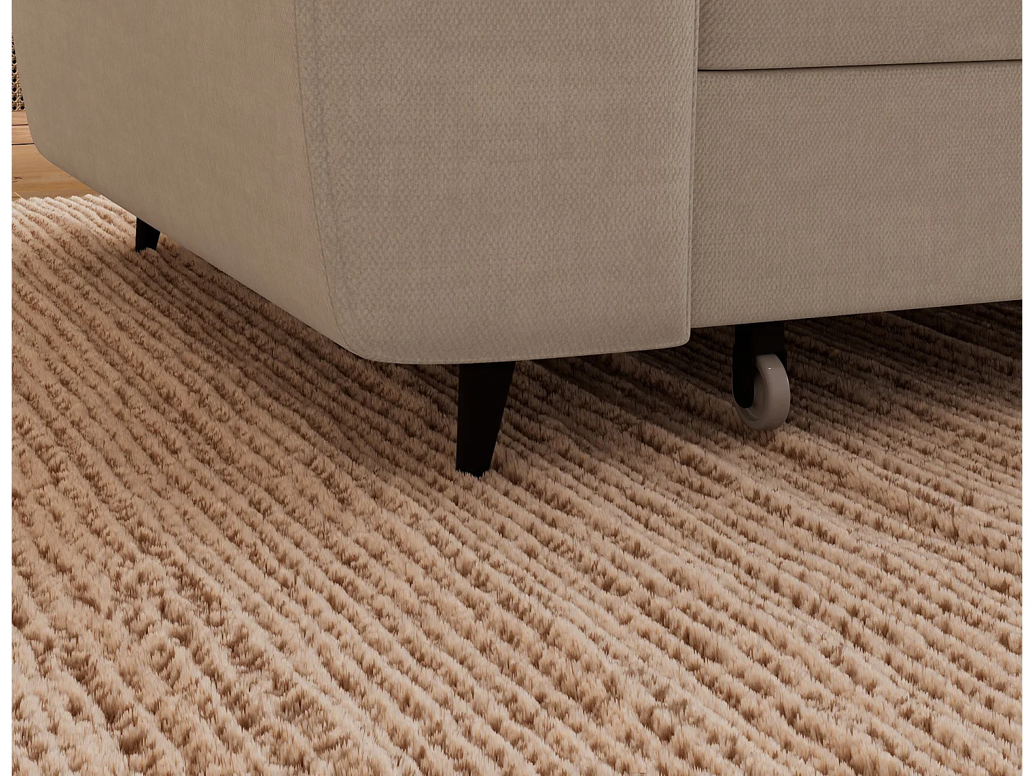 Ecksofa Vesteria mit Schlaffunktion und Bettkasten – Modernes Design, verstellbare Kopfstützen und hoher Sitzkomfort