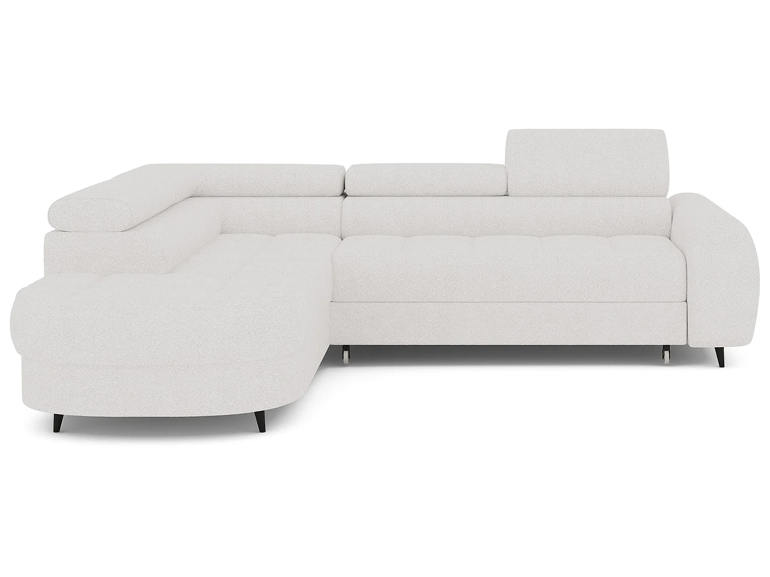 Ecksofa Vesteria mit Schlaffunktion und Bettkasten – Modernes Design, verstellbare Kopfstützen und hoher Sitzkomfort