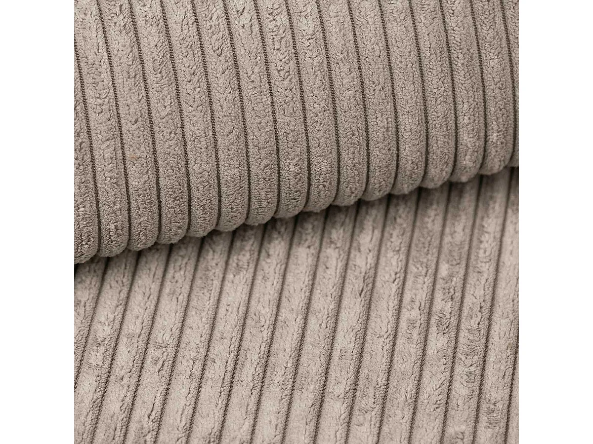 Stijlvolle STYLO U-vormige hoekbank met slaapfunctie en opbergruimte in beige koordstof