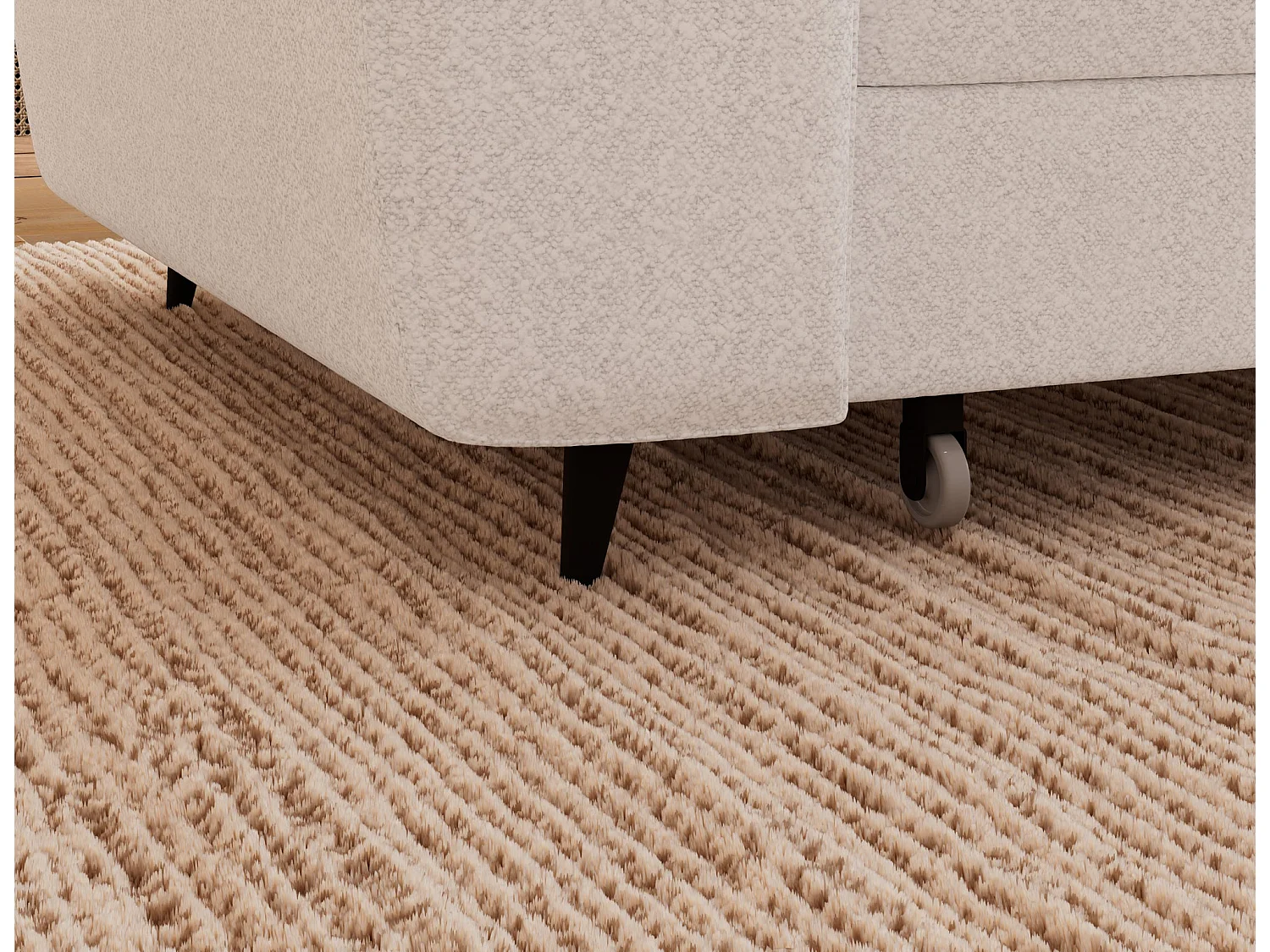 Ecksofa Vesteria mit Schlaffunktion und Bettkasten – Modernes Design, verstellbare Kopfstützen und hoher Sitzkomfort