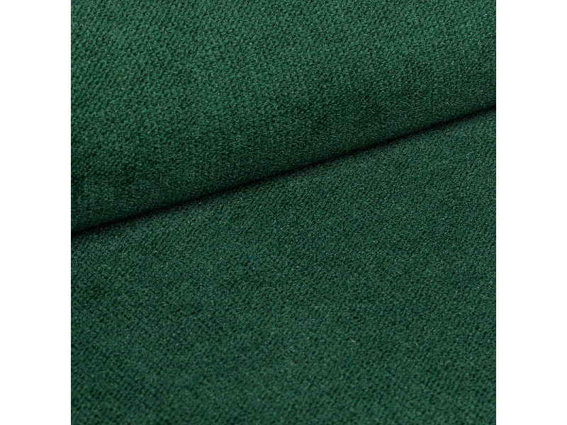 Canapé d'angle panoramique convertible 5 places avec rangement en tissu vert AURELIA
