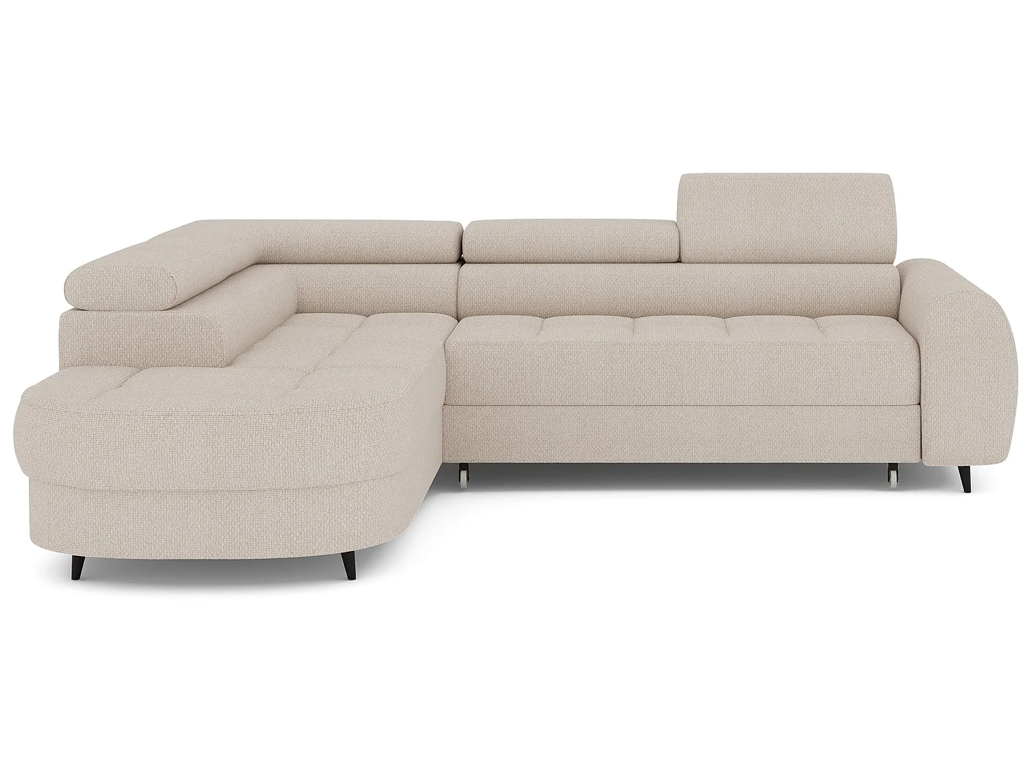Ecksofa Vesteria mit Schlaffunktion und Bettkasten – Modernes Design, verstellbare Kopfstützen und hoher Sitzkomfort
