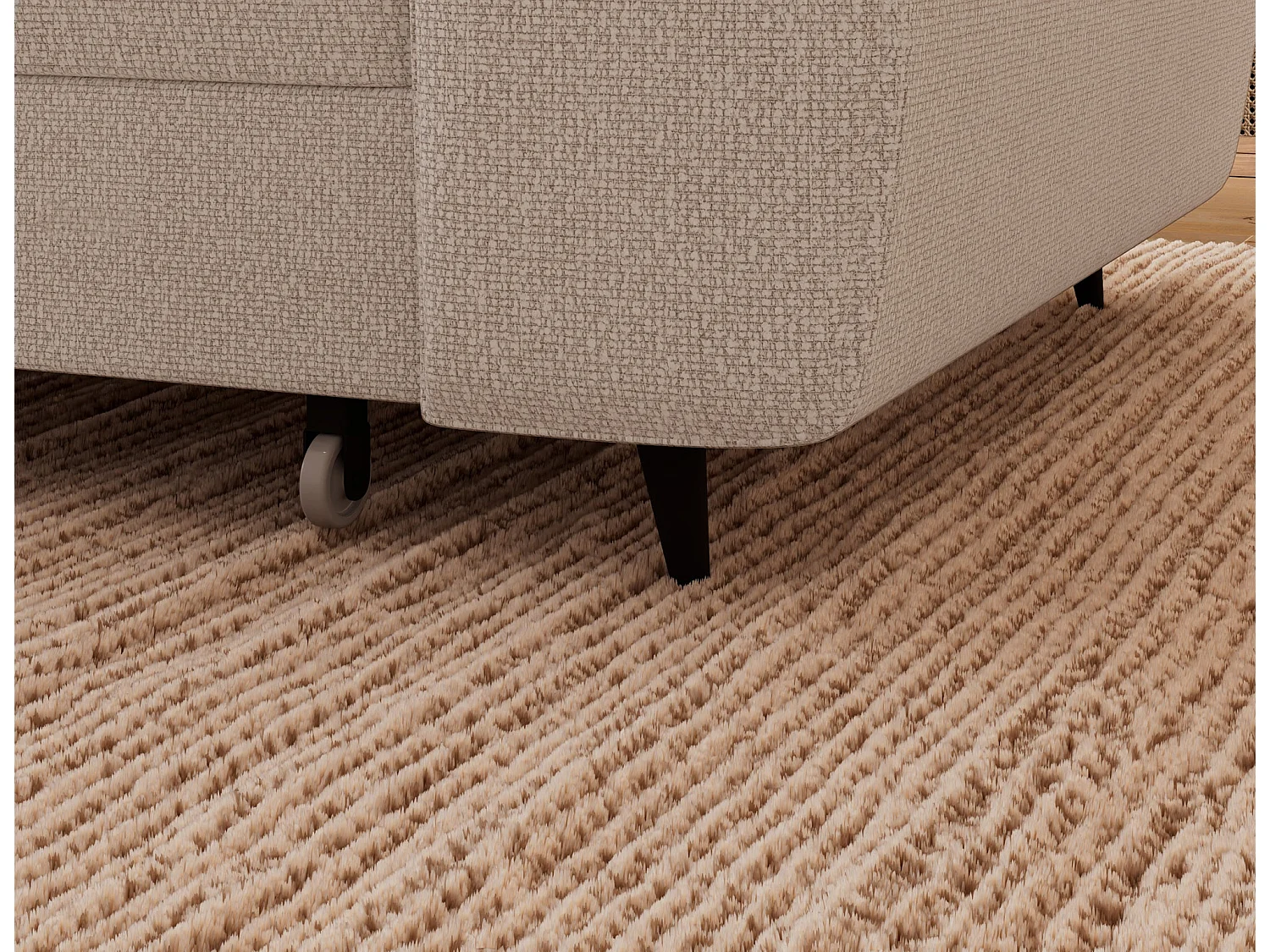 Ecksofa Vesteria mit Schlaffunktion und Bettkasten – Modernes Design, verstellbare Kopfstützen und hoher Sitzkomfort