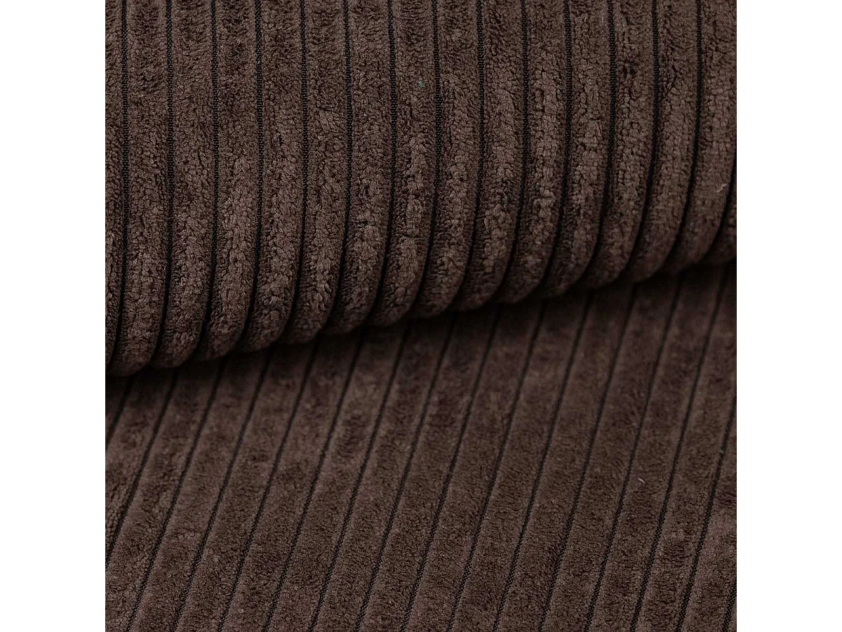 Couchgarnitur PARIS – Wohnlandschaft L-Form mit Schlaffunktion & Bettkasten Flauschiger Cord Stoff POSO Braun