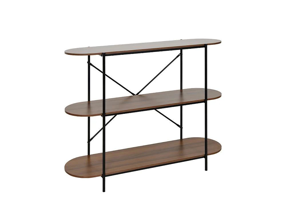 Janna - Etagère en bois et métal L115cm - Bois foncé
