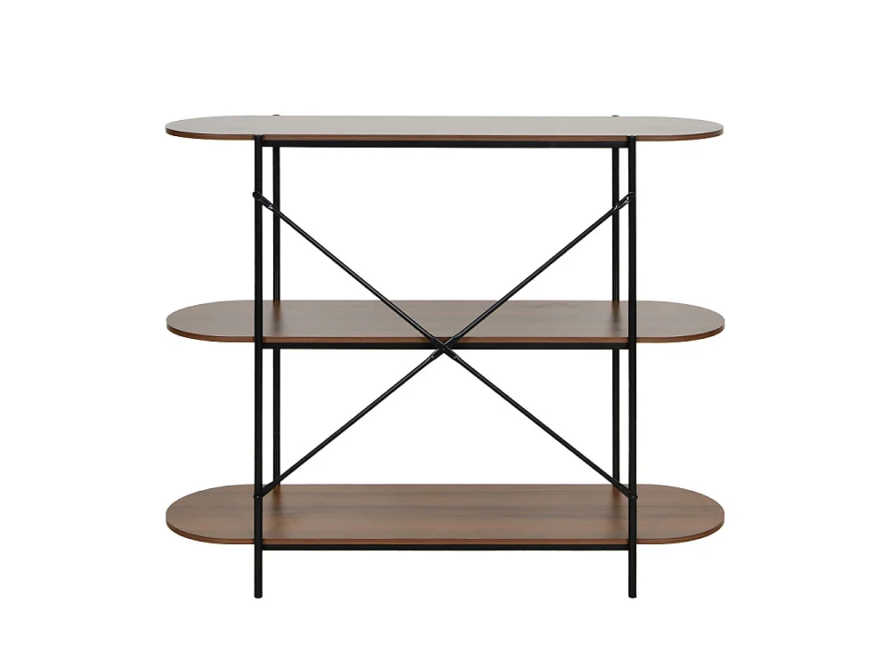 Janna - Etagère en bois et métal L115cm - Bois foncé