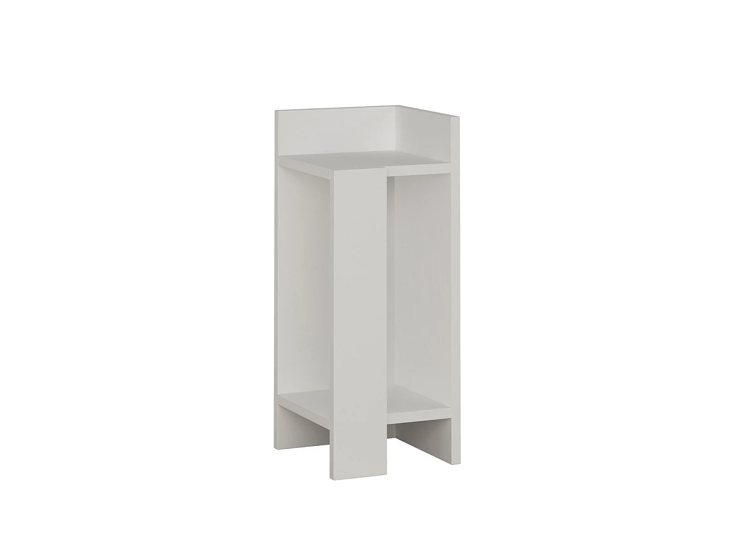 "Elos Right" Trä Nattduksbord - Vit, 25 x 27 x 60 cm, Elegant design för moderna interiörer