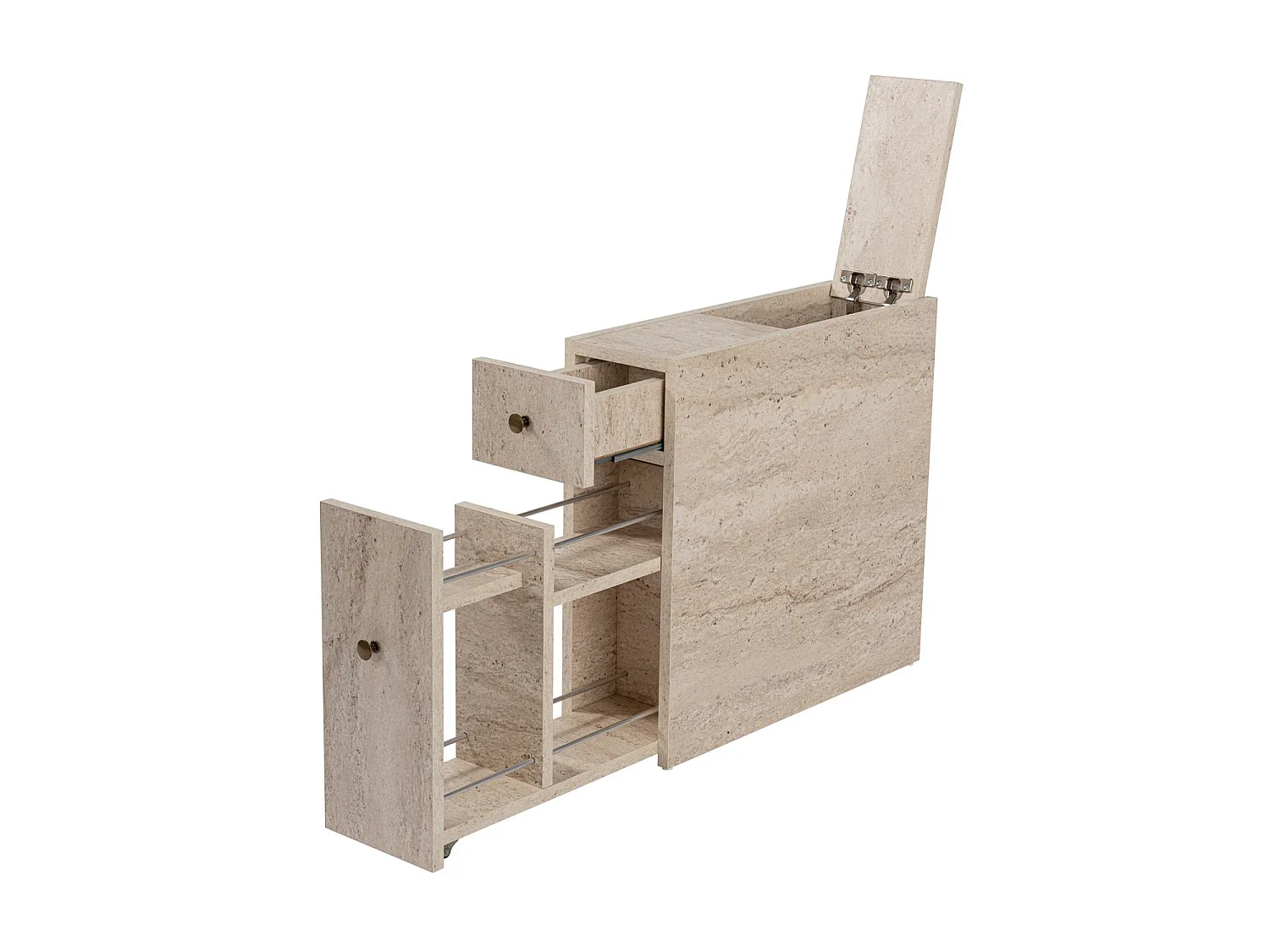 Meuble de Salle de Bain Moderne en Bois Beige "Calencia" - 20 x 60 x 55 cm - Design Élégant et Praticité