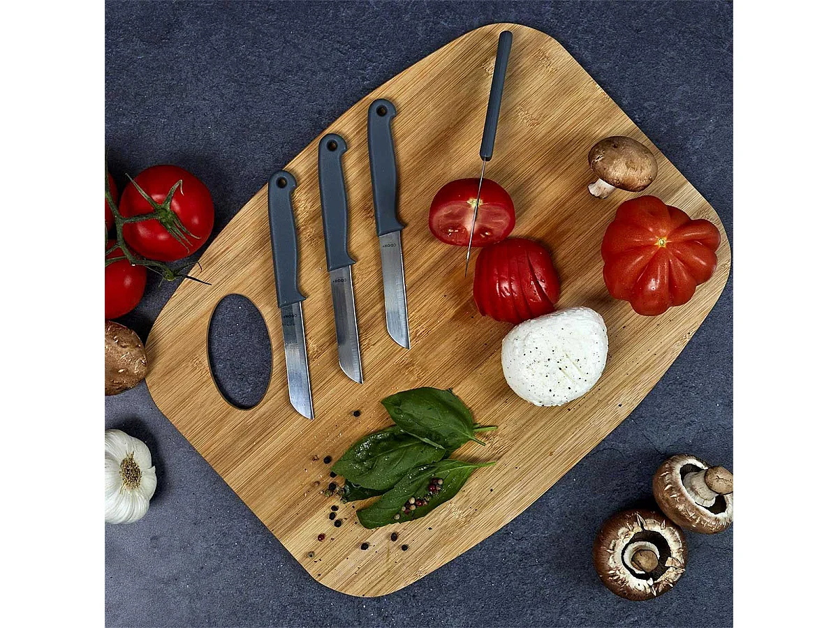 Lot de 4 Couteaux Inox "Easy Cut" 17cm Gris