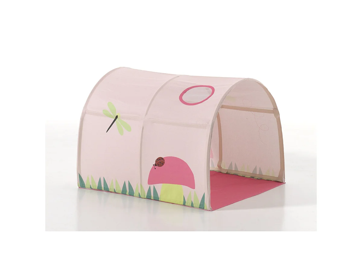 Lit Enfant Toboggan, Tente, Tunnel & 3 Pochettes "Scott Spring" 90x200cm Blanc