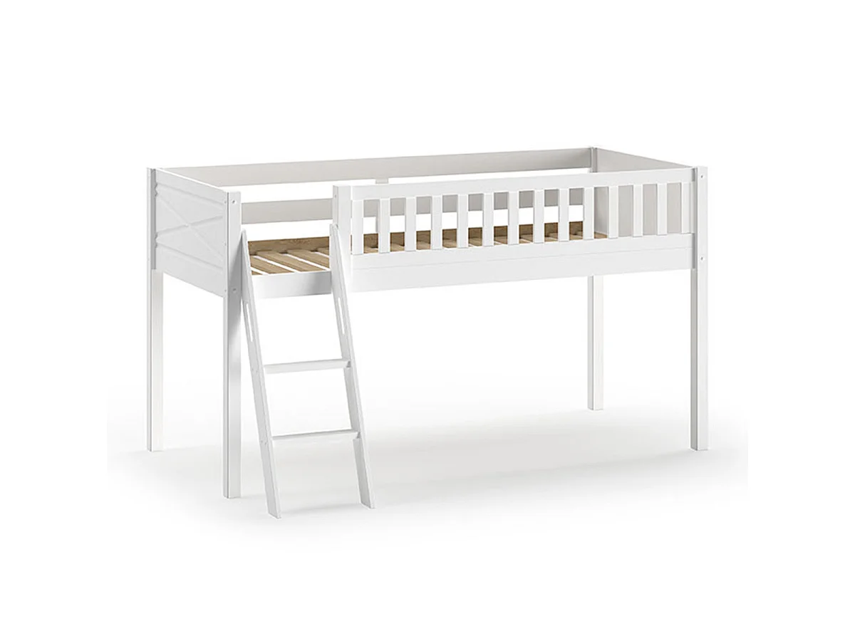 Lit Enfant Tente, Tunnel & 3 Pochettes "Scott Astro" 90x200cm Blanc