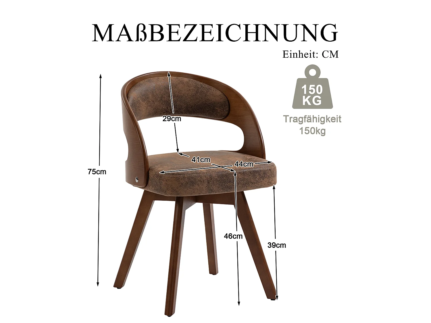 Esszimmerstuhl 2er Set Küchenstuhl mit Drehbarer Sitzfläche, Verstellbaren Holzbeinen, Polsterstuhl mit Geschwungener Rückenlehne