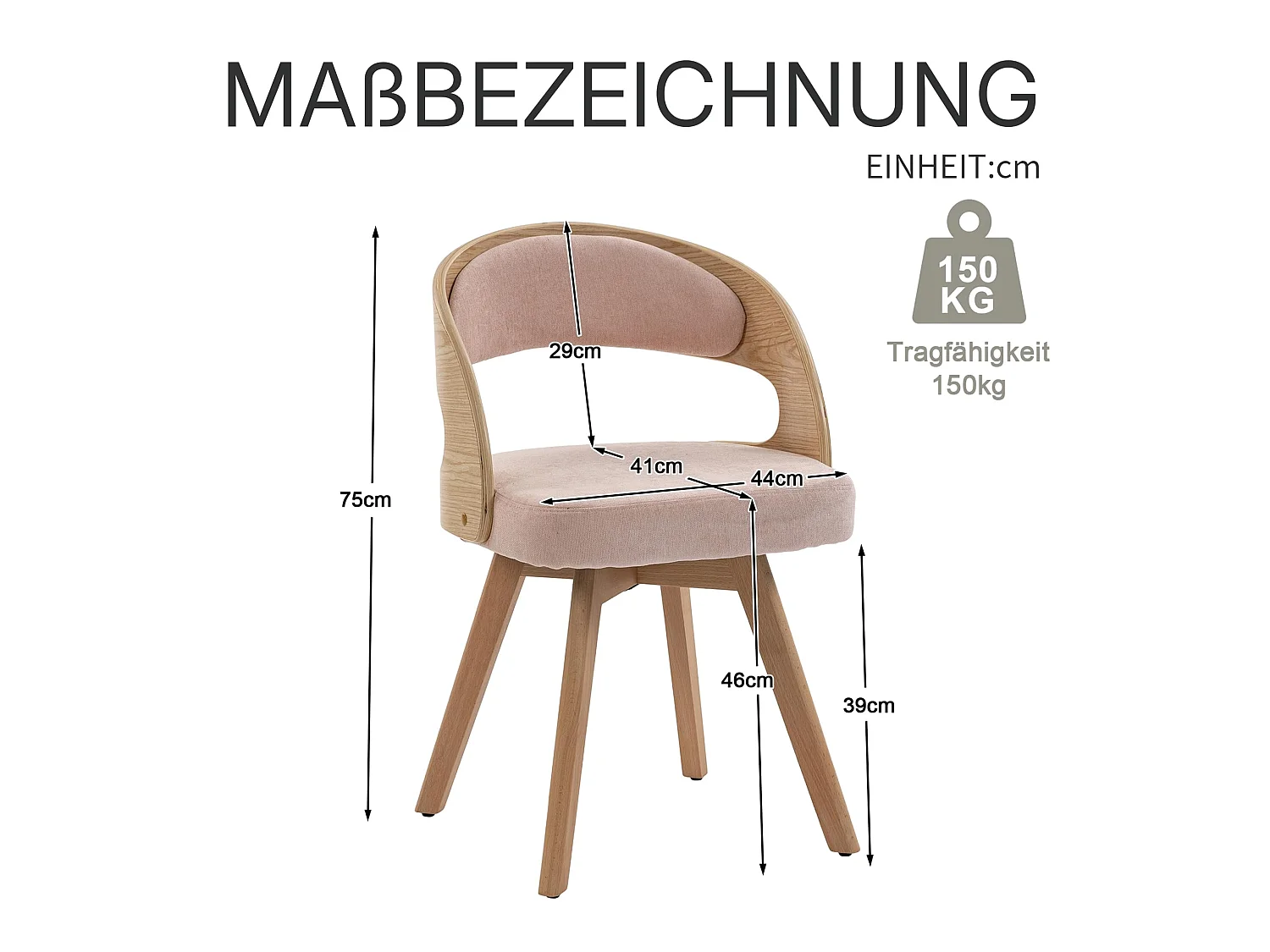 Esszimmerstuhl 2er Set Küchenstuhl mit Drehbarer Sitzfläche, Verstellbaren Holzbeinen, Polsterstuhl mit Geschwungener Rückenlehne