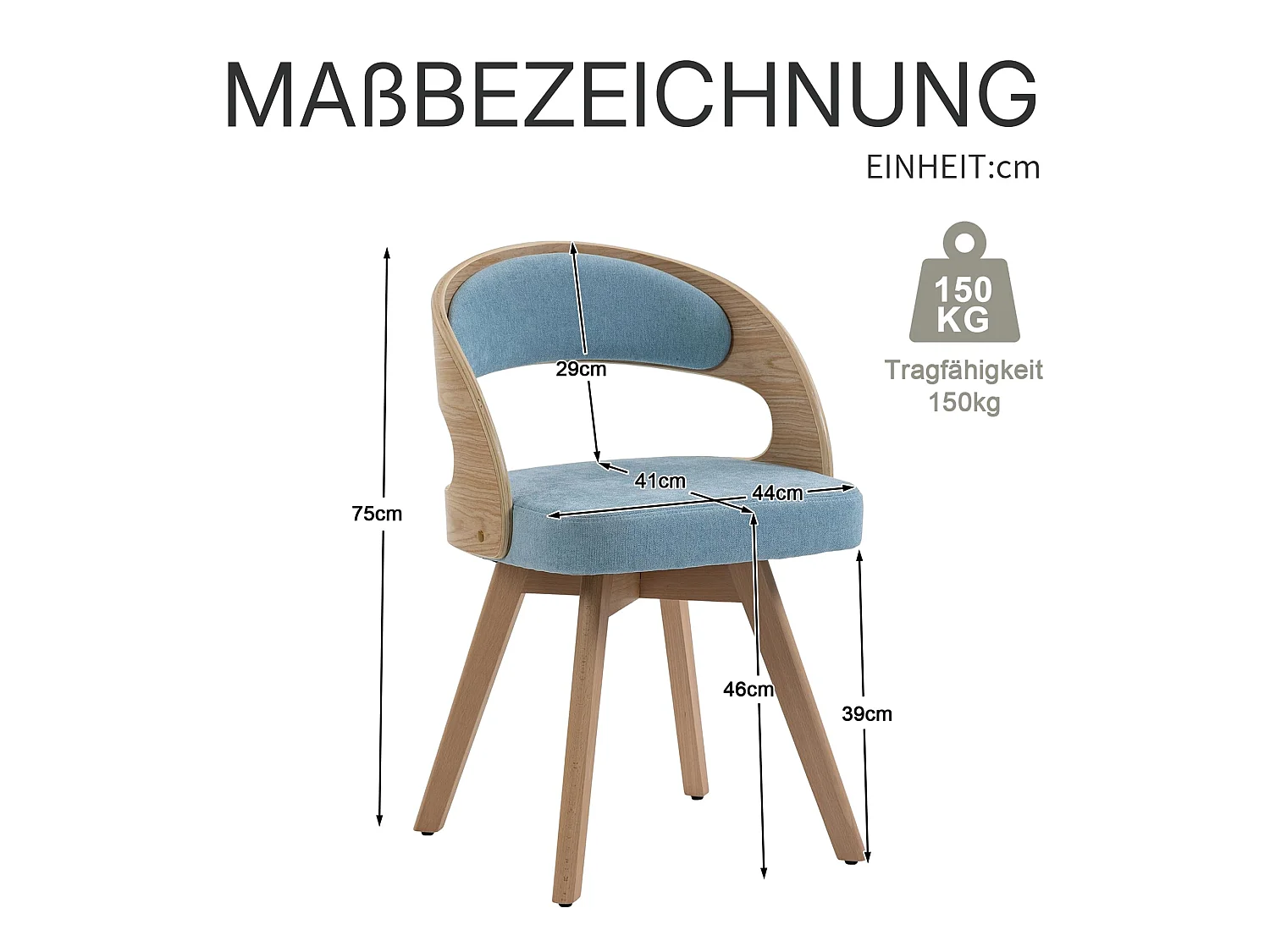 Ensemble de 2 Chaises de Cuisine avec Siège Pivotant, Pieds en Bois Réglables, Chaise Rembourrée avec Dossier Courbé
