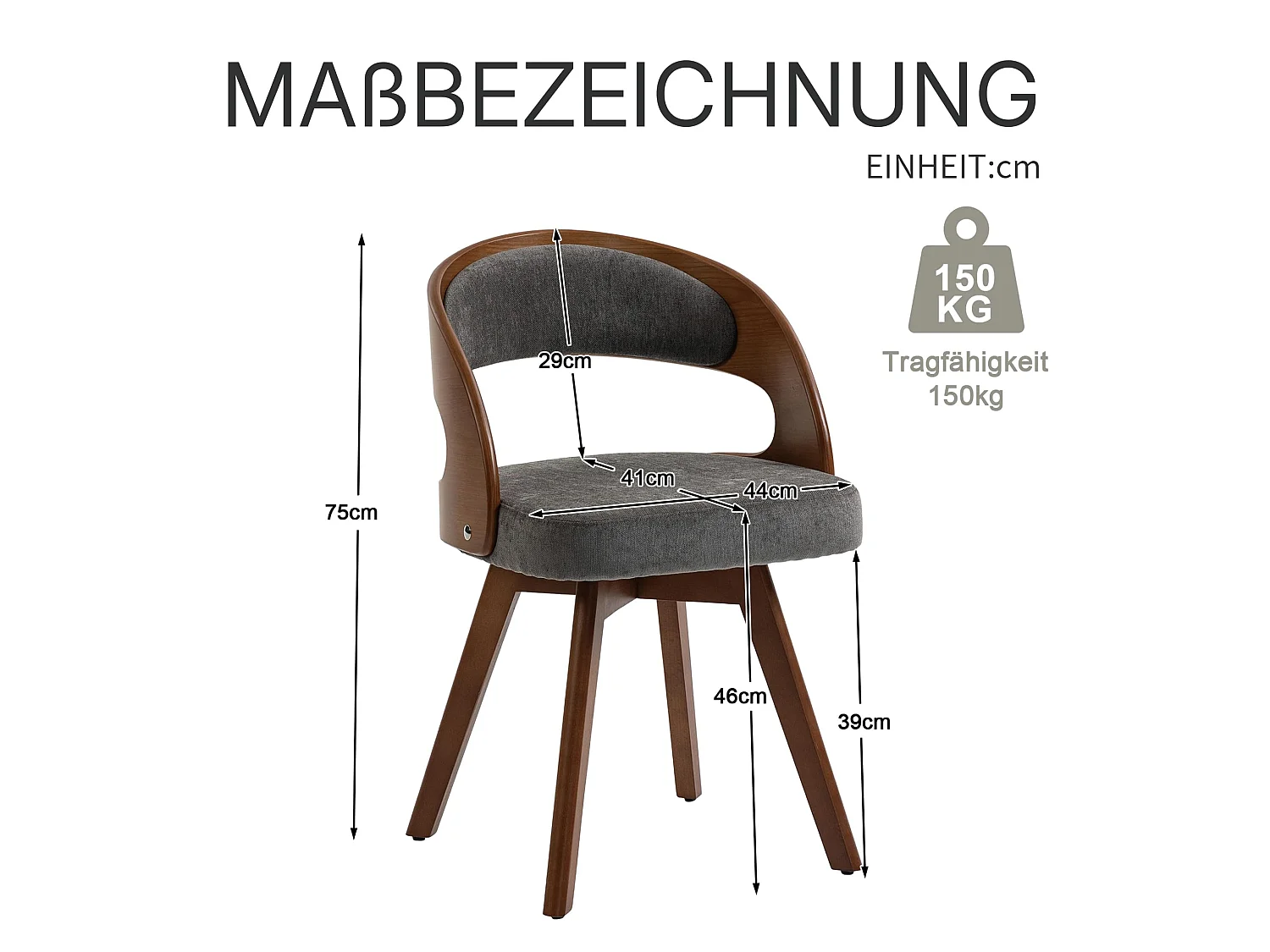 Esszimmerstuhl 2er Set Küchenstuhl mit Drehbarer Sitzfläche, Verstellbaren Holzbeinen, Polsterstuhl mit Geschwungener Rückenlehne