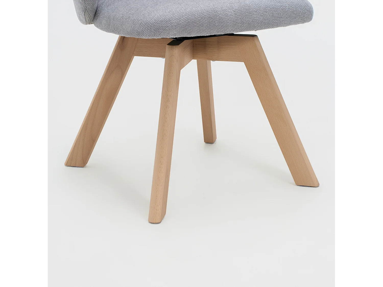 Moderne draaibare eetkamerstoelen set van 2 met stoffen bekleding en beuken poten