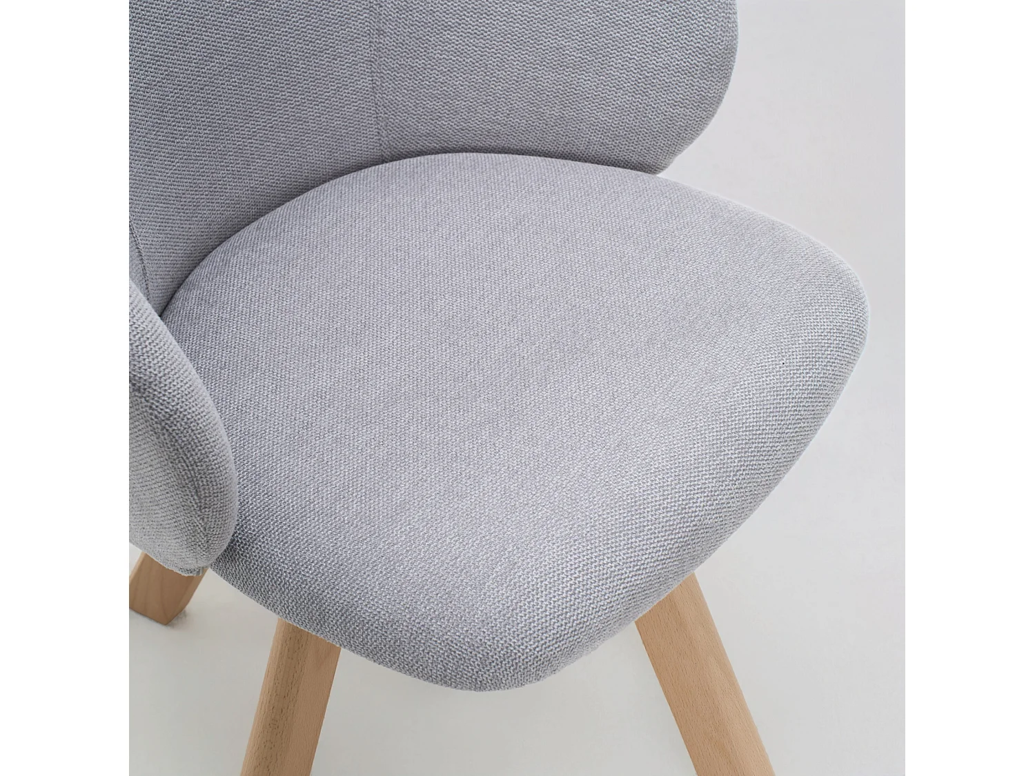 Moderne draaibare eetkamerstoelen set van 2 met stoffen bekleding en beuken poten