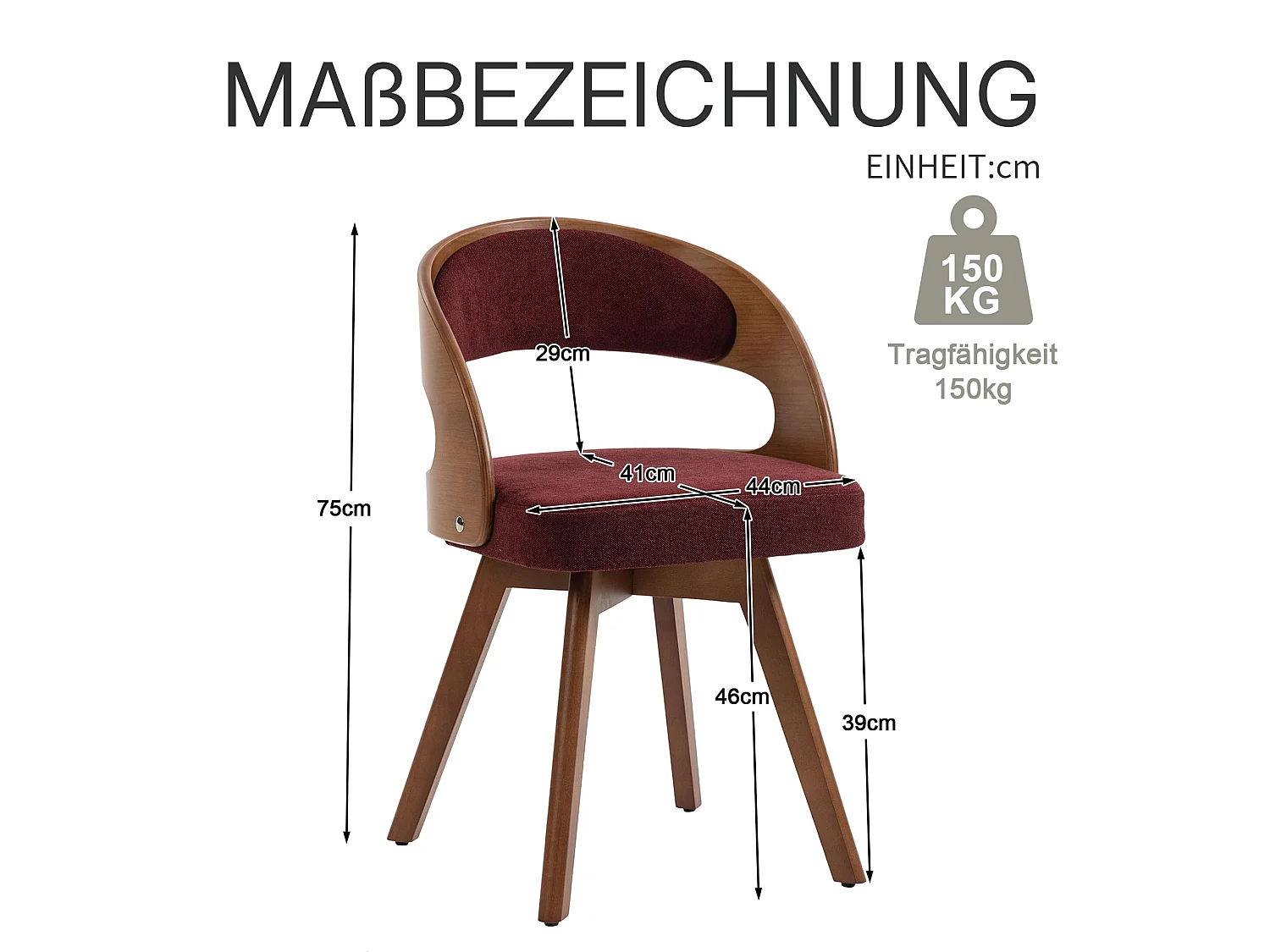 Esszimmerstuhl 2er Set Küchenstuhl mit Drehbarer Sitzfläche, Verstellbaren Holzbeinen, Polsterstuhl mit Geschwungener Rückenlehne