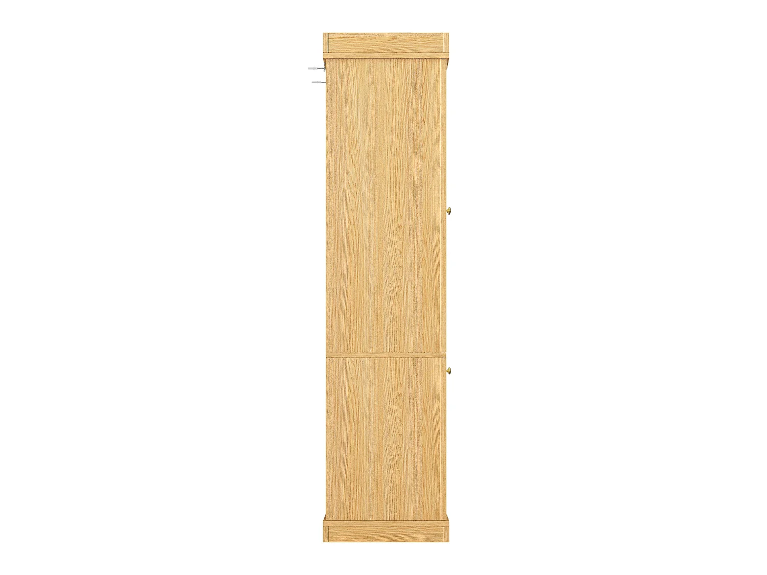 Vitrine haute 80x40x180 cm avec LED et 4 portes verre - Couleur bois