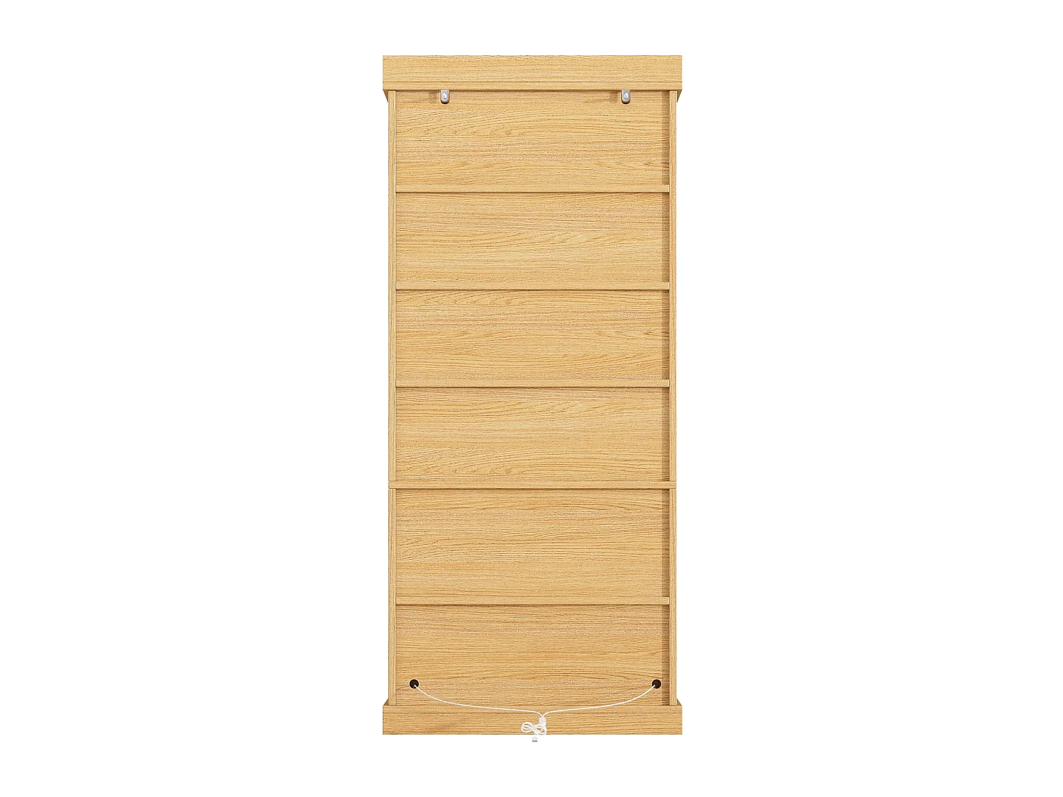 Vitrine haute 80x40x180 cm avec LED et 4 portes verre - Couleur bois