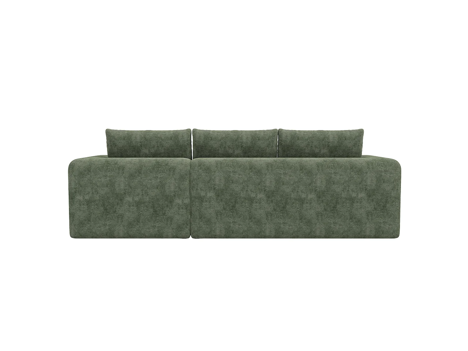 Modulaire hoekbank met 3 zitplaatsen in chenille - Geen montage nodig - Groen