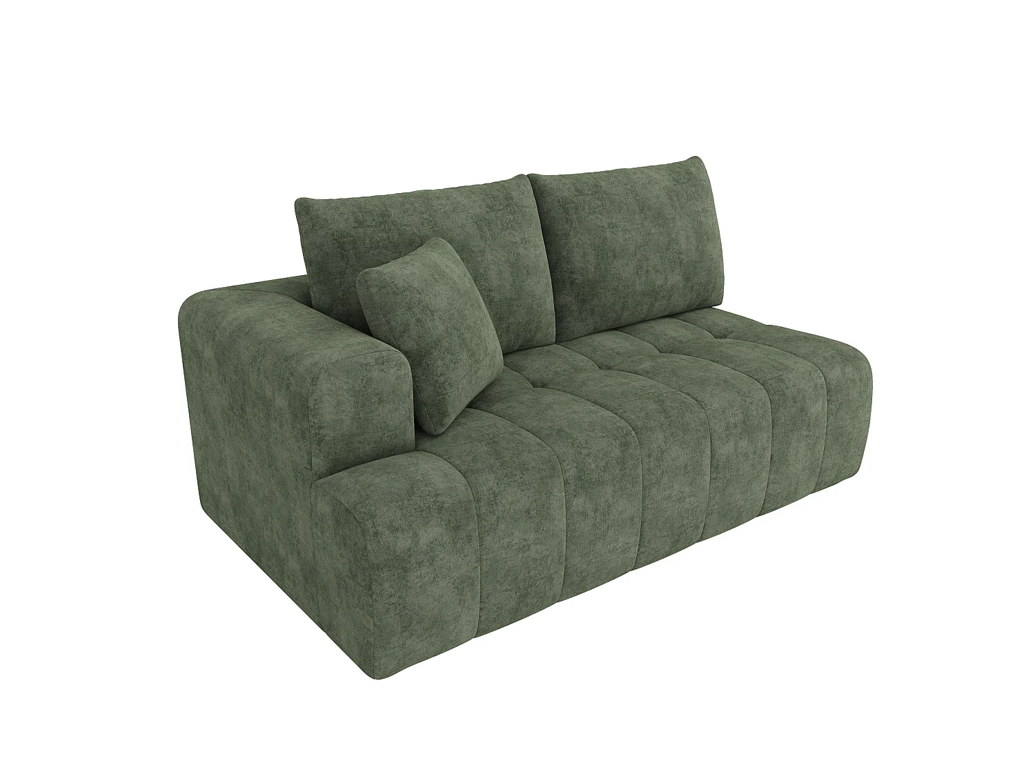 Modulaire hoekbank met 3 zitplaatsen in chenille - Geen montage nodig - Groen