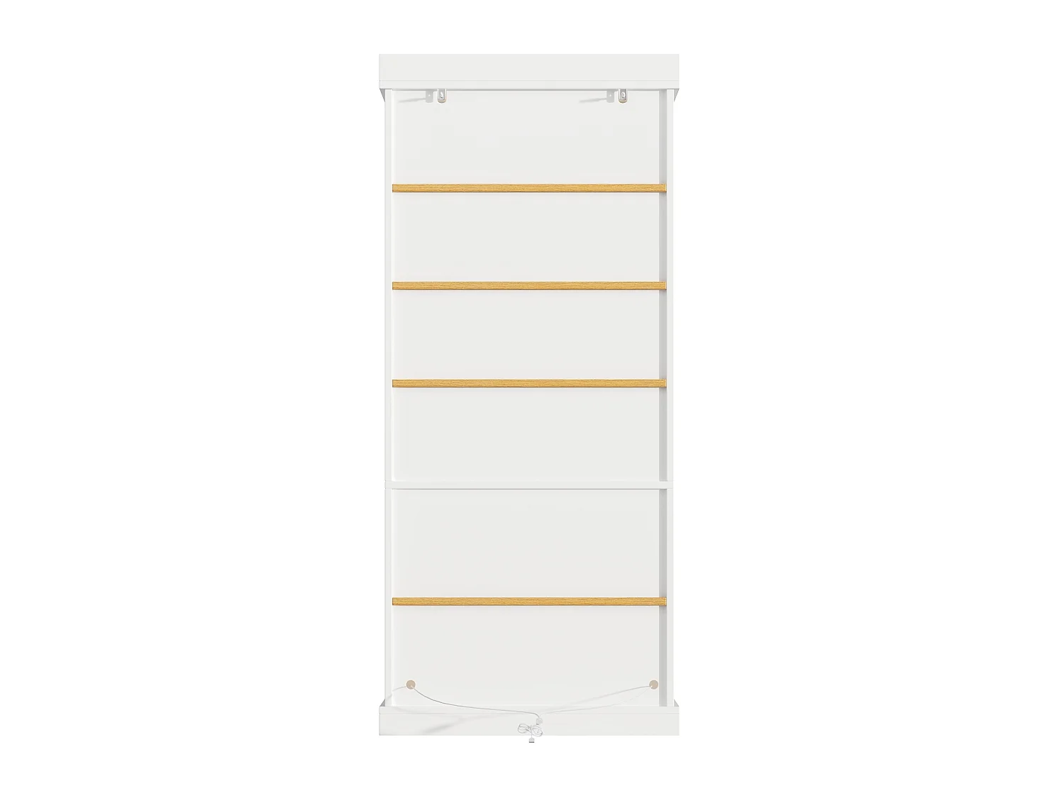 Vitrine haute 80x40x180 cm avec LED et 4 portes verre - Blanc