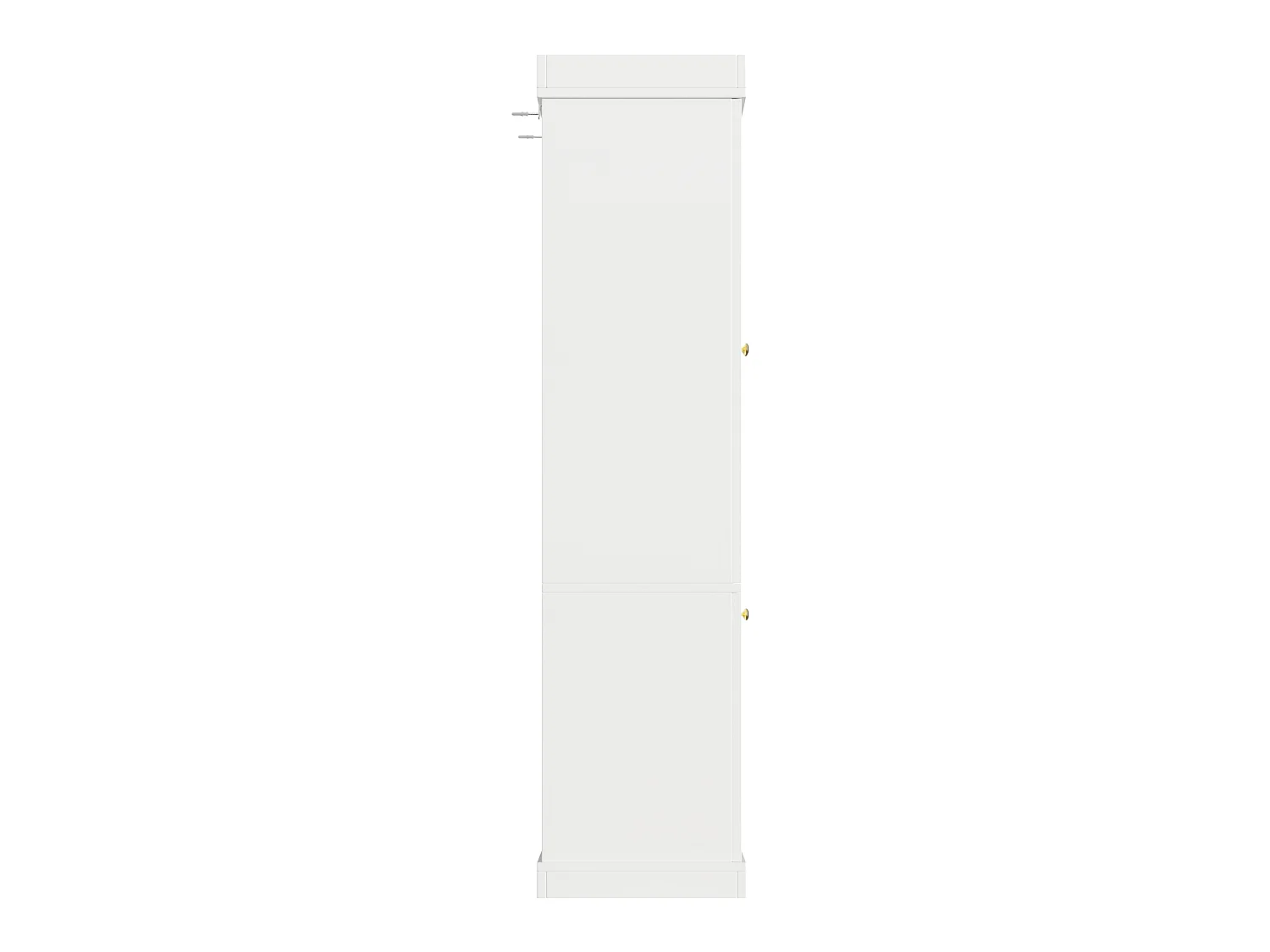 Vitrine haute 80x40x180 cm avec LED et 4 portes verre - Blanc