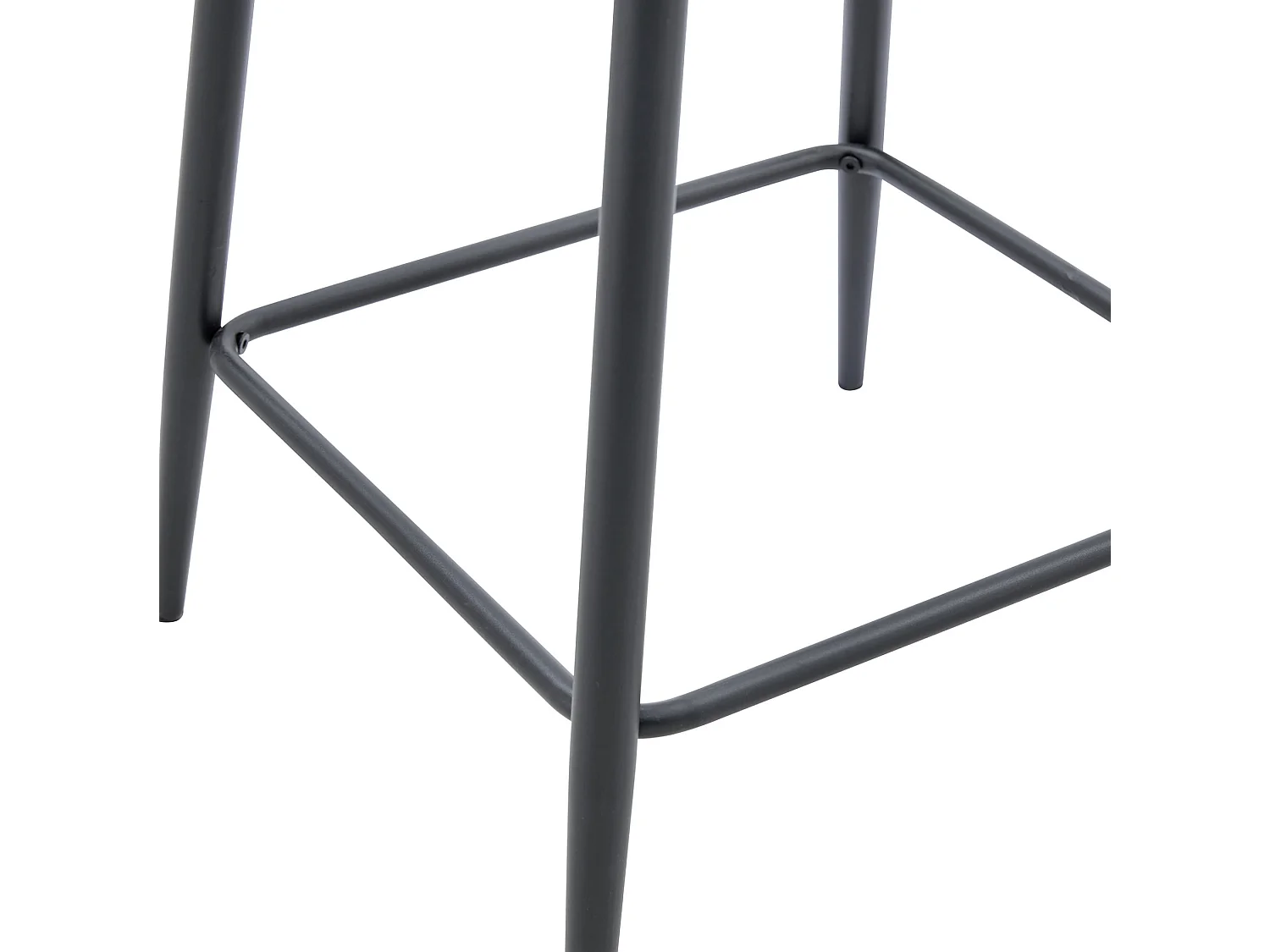 Lot de 2 tabourets de bar transparents avec structure métallique noire