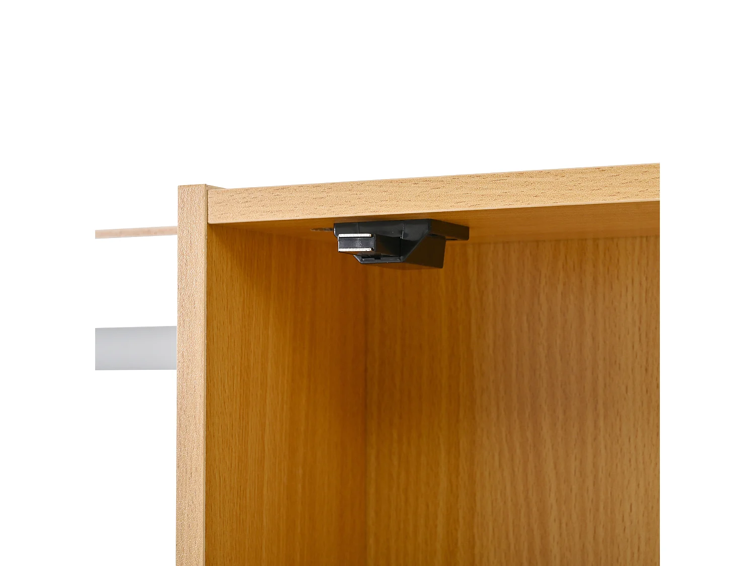 Coiffeuse avec miroir LED, ports USB/Type-C et 3 tiroirs - Couleur bois