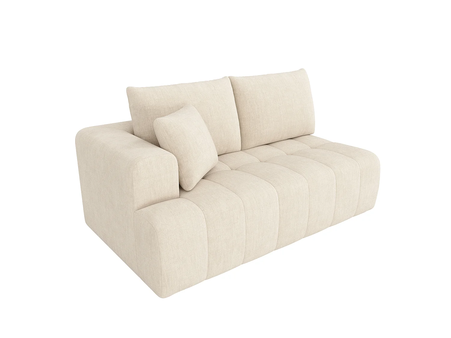 Modulaire hoekbank met 3 zitplaatsen in chenille - Geen montage nodig - Beige