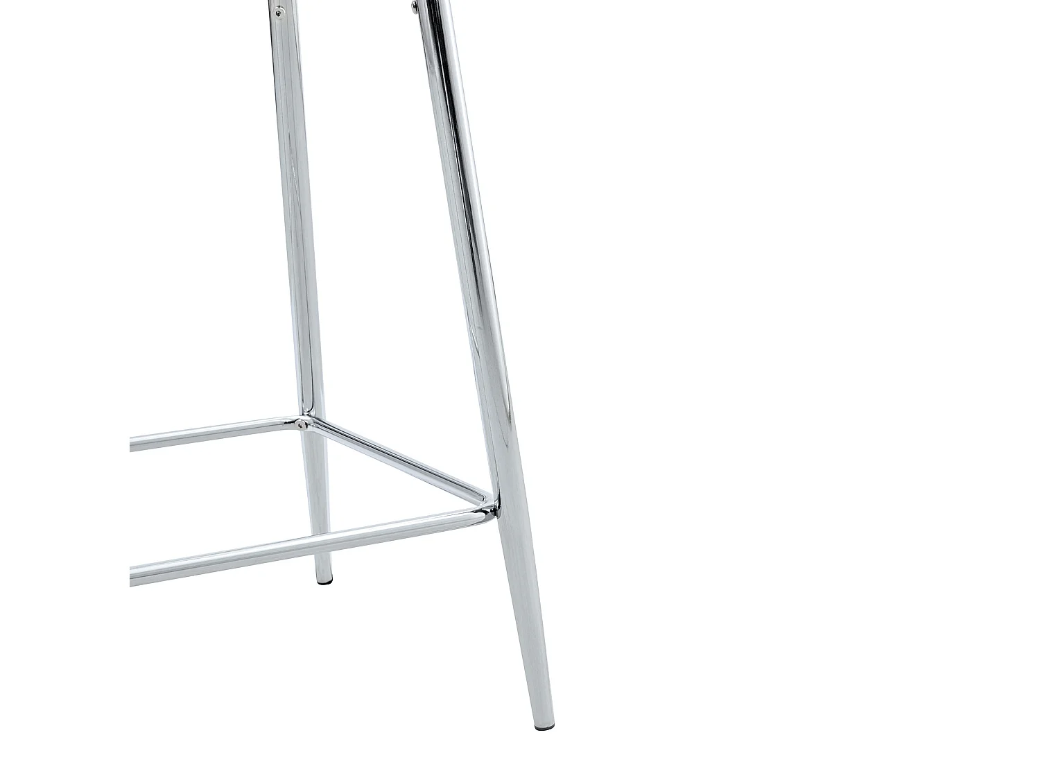 Lot de 4 tabourets de bar transparents avec structure métallique argenté
