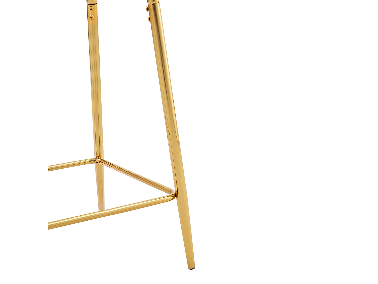 Lot de 4 tabourets de bar transparents avec structure métallique dorée