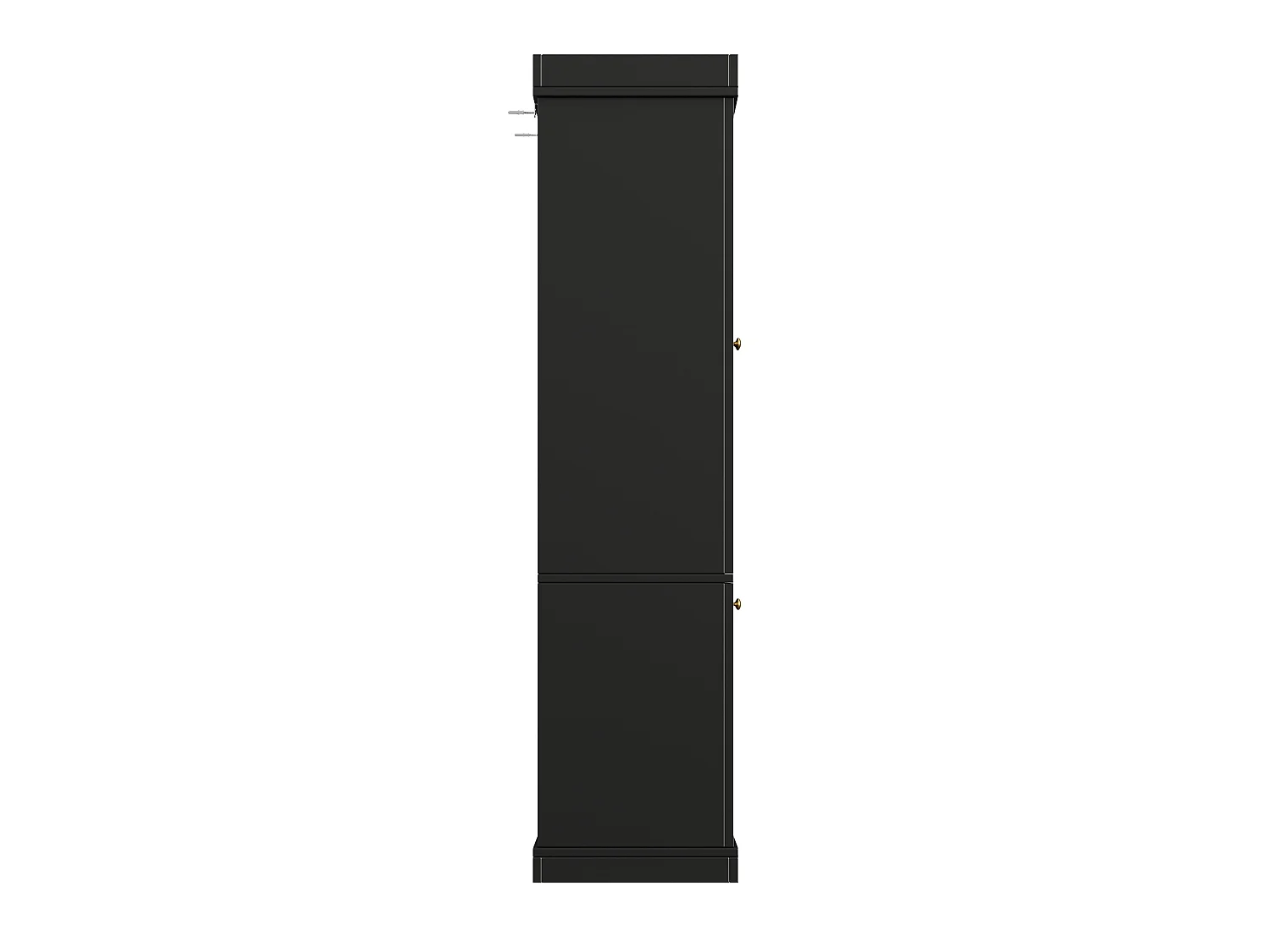 Vitrine haute 80x40x180 cm avec LED et 4 portes verre - Noir