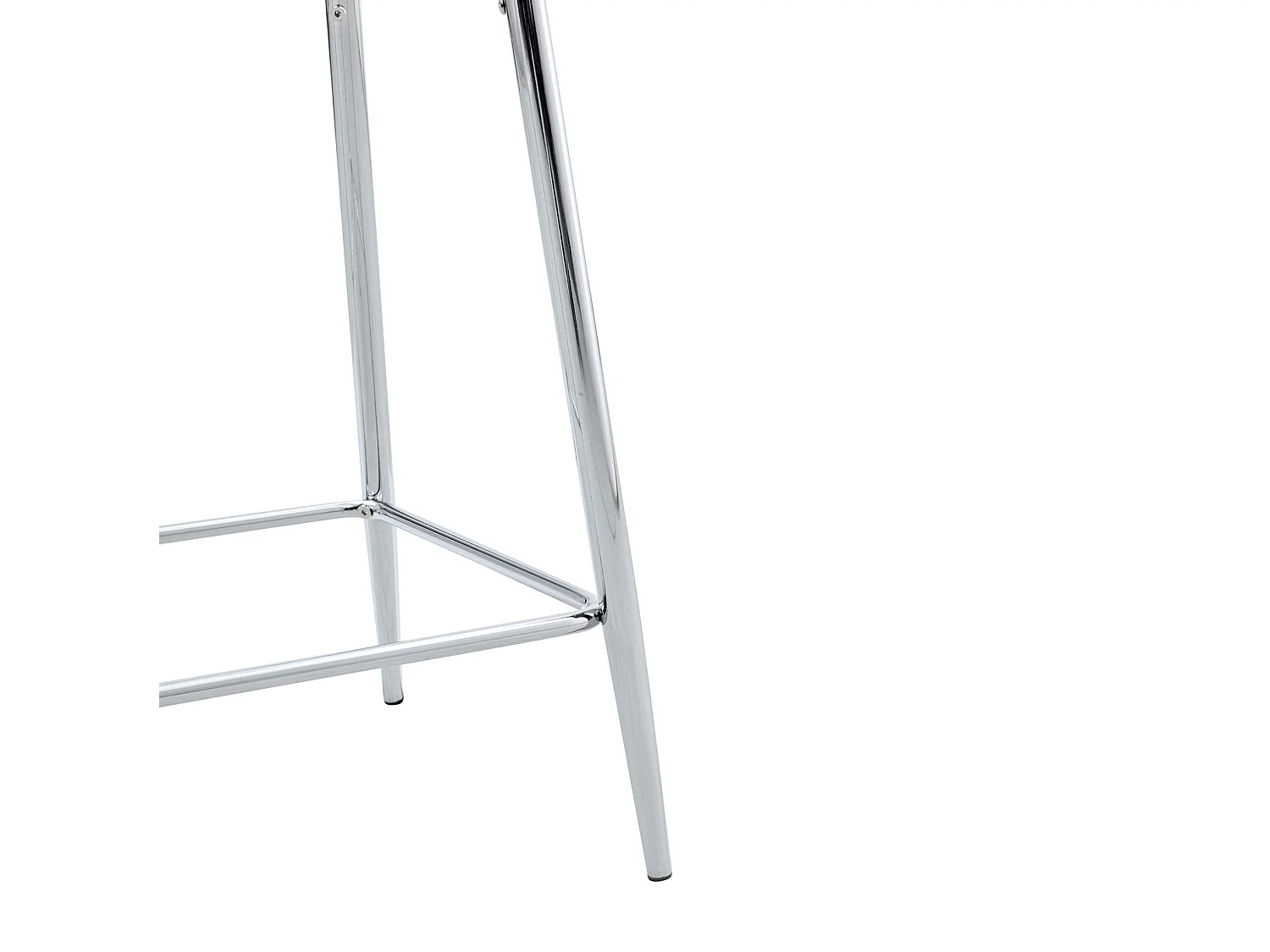 Lot de 2 tabourets de bar transparents avec structure métallique argenté