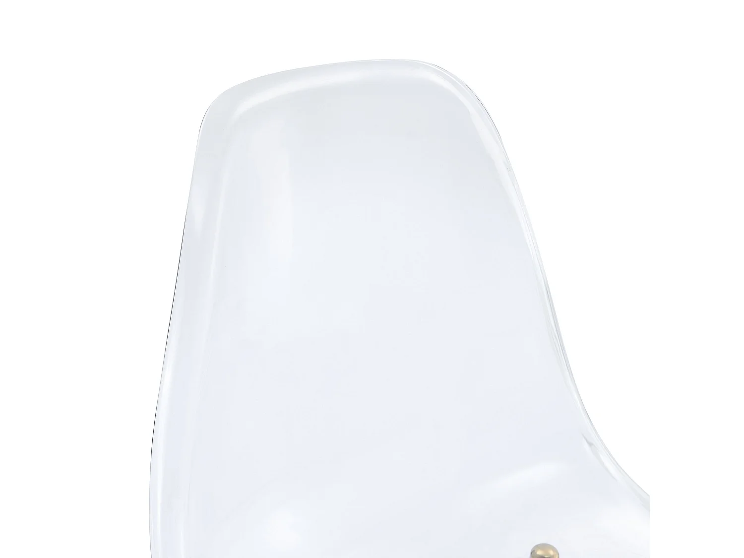 Lot de 2 tabourets de bar transparents avec structure métallique dorée