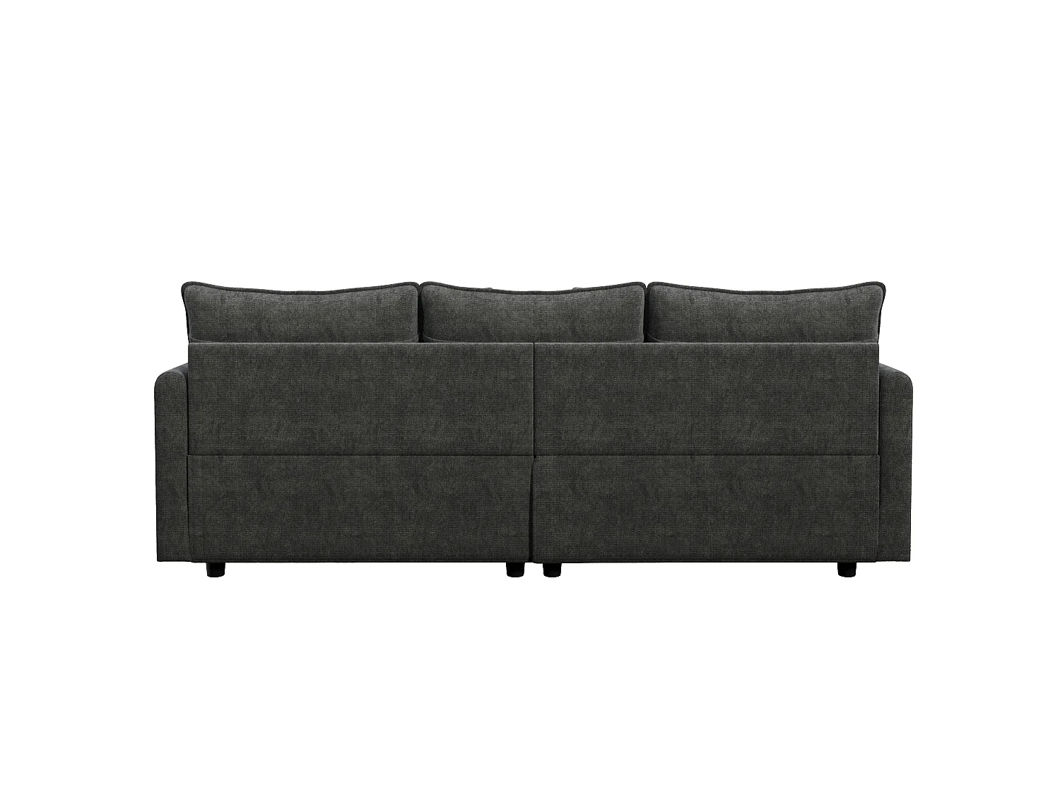 Hörnsoffa 3 Platser 212x150cm - L-Soffa Inkluderar Vändbar Schäslong, 4 Dekorationskuddar, Chenilletyg - Grå