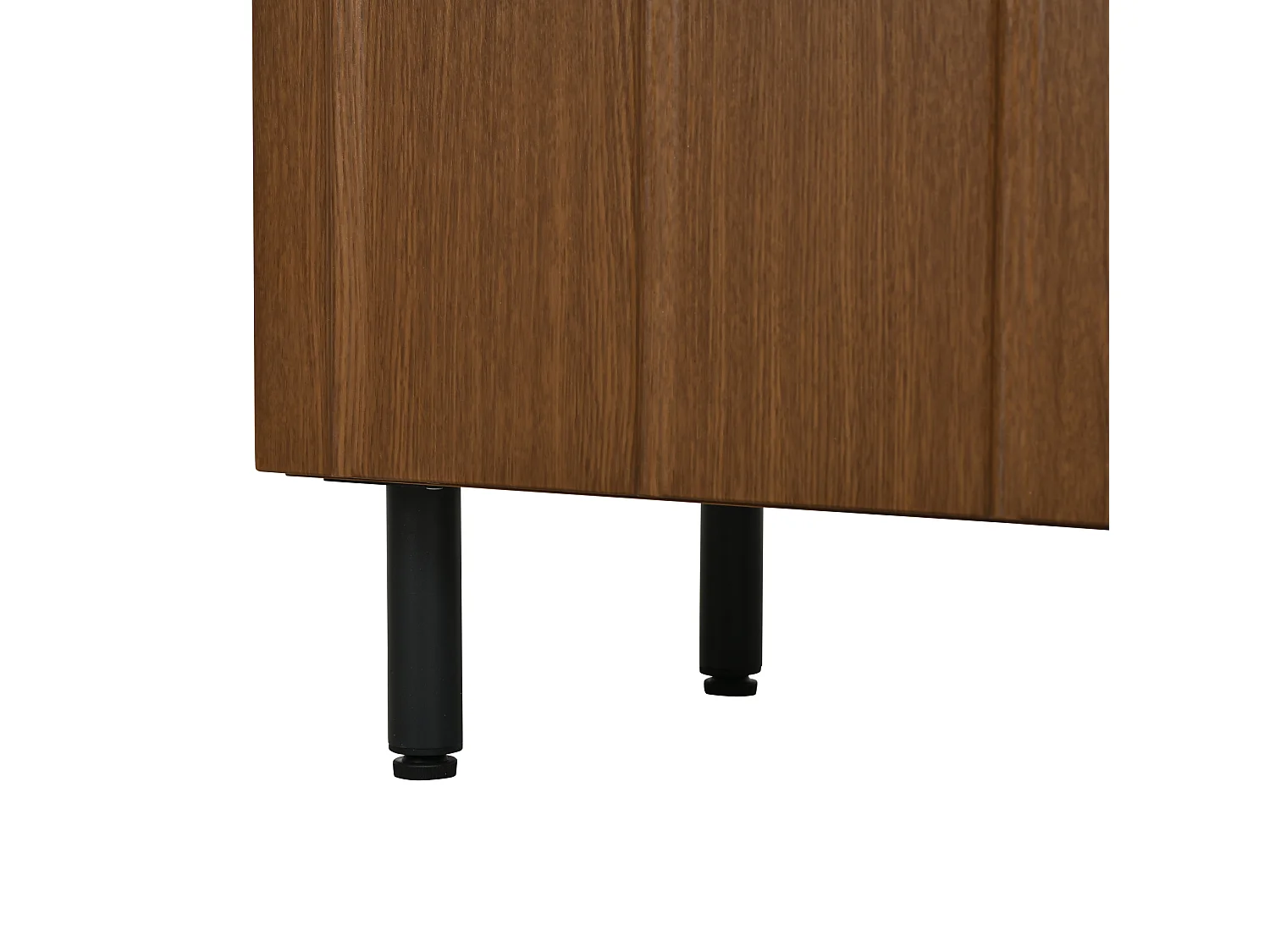 Dressoir met 4 deuren en verstelbare planken - Bruin en zwart 160x35x80 cm