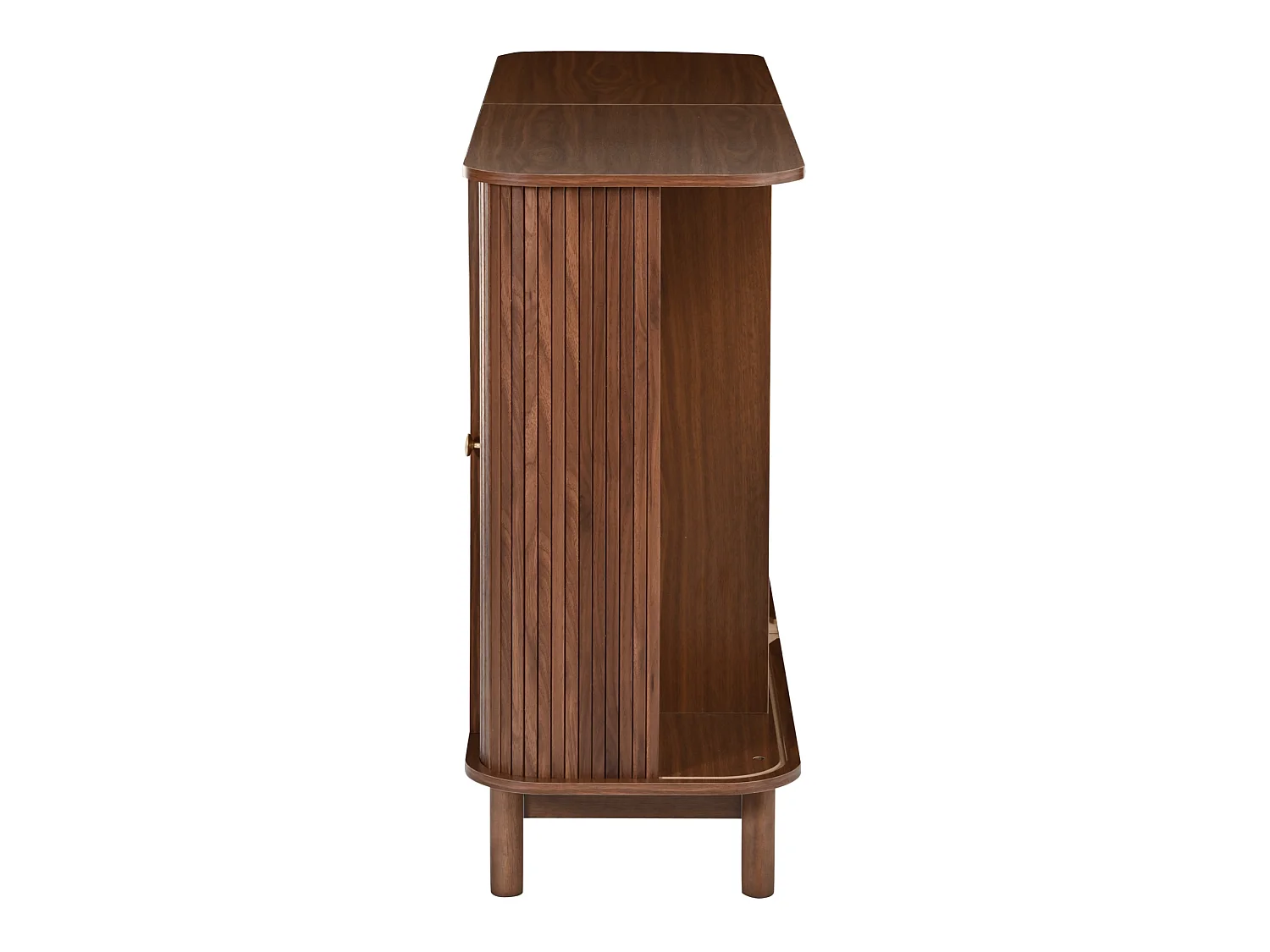 Buffet 140x40x88 cm avec 4 portes et étagère réglable - Marron