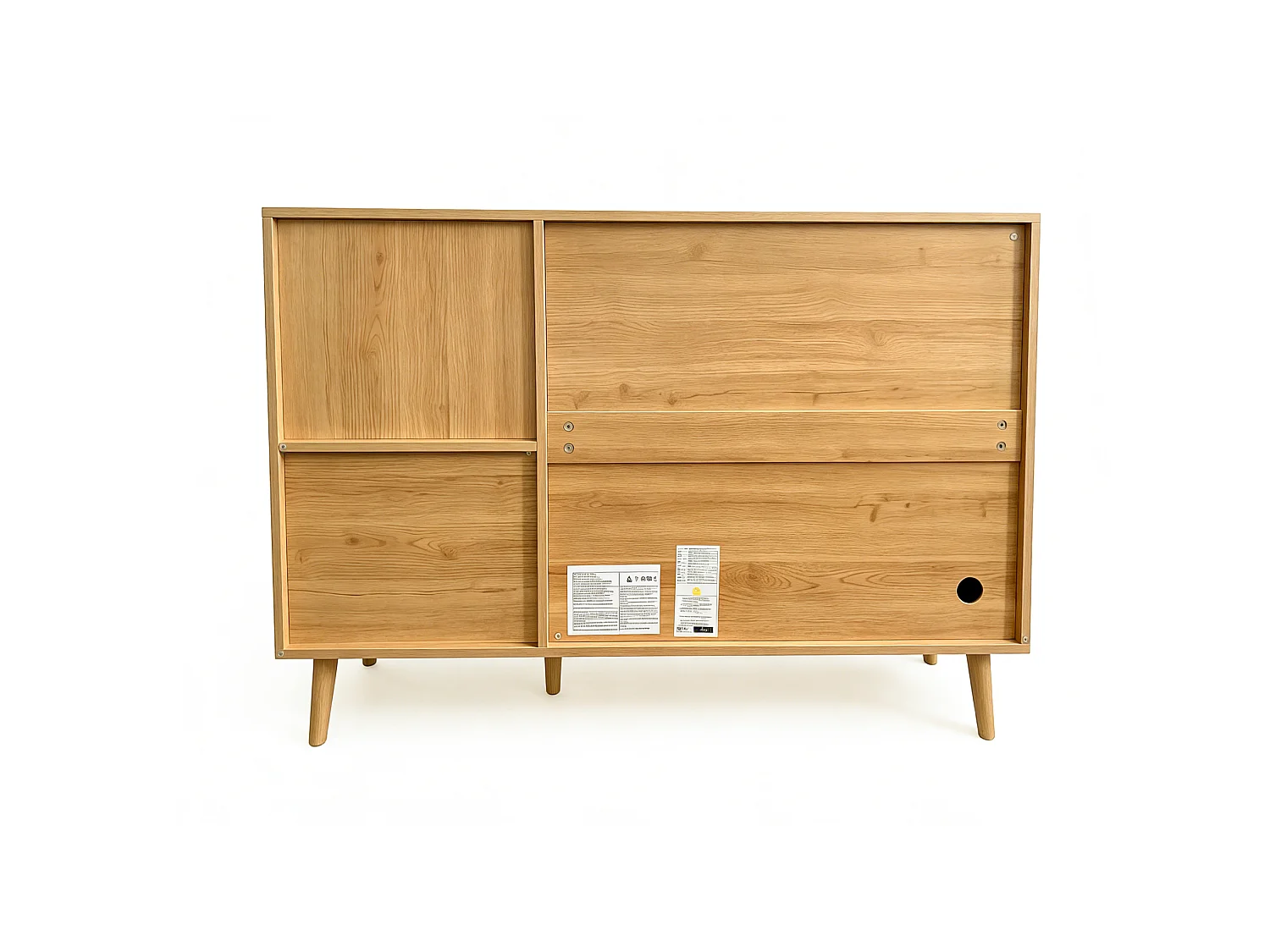 Buffet avec 2 portes et 2 tiroirs - Couleur bois 118 x 35 x 82 cm