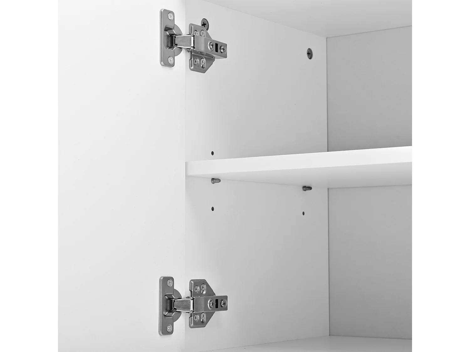 Vestiaire d’entrée blanc avec 2 portes et 6 crochets