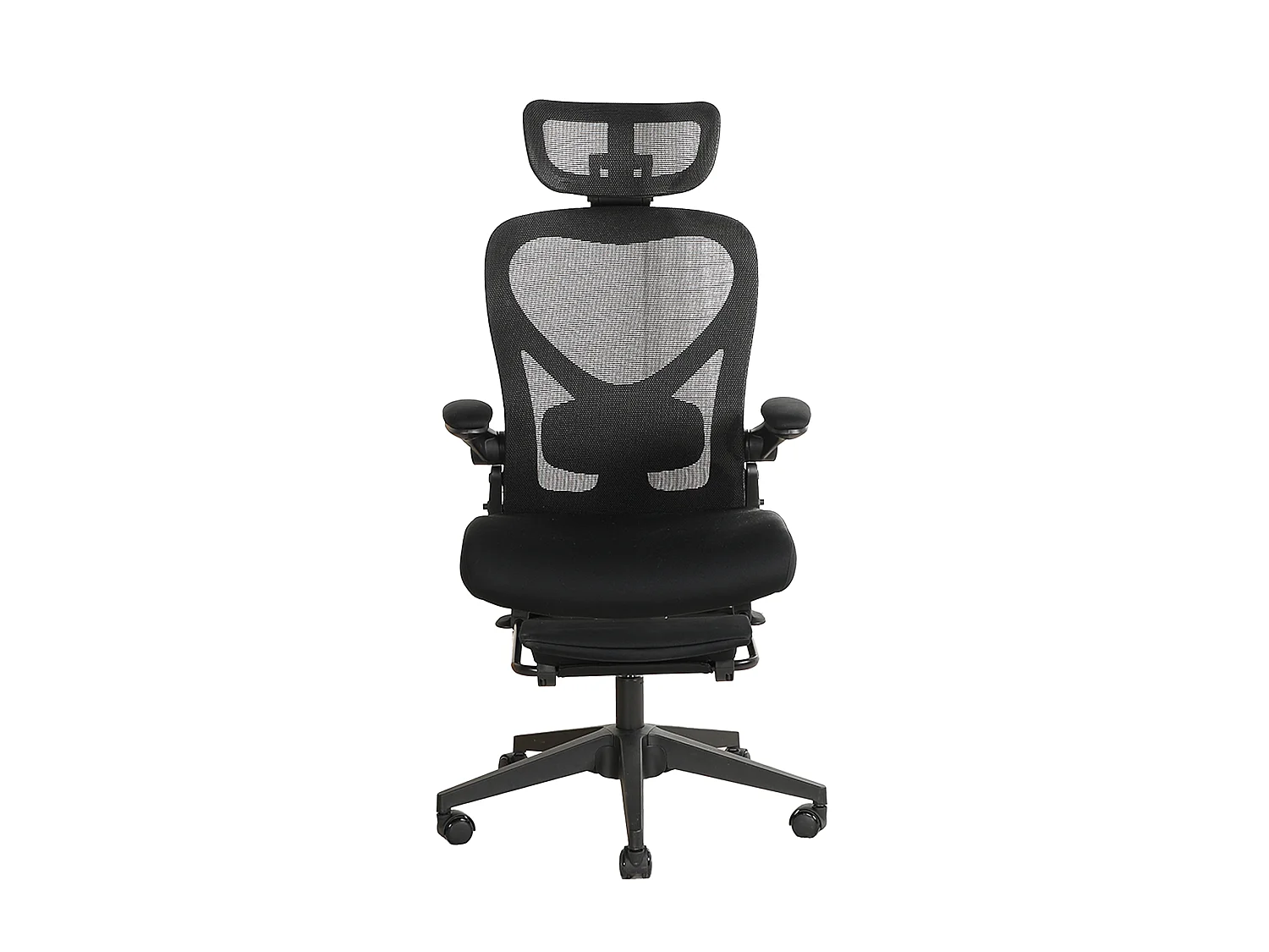 Chaise de bureau pliable avec appui-tête 3D et dossier réglable - Noir