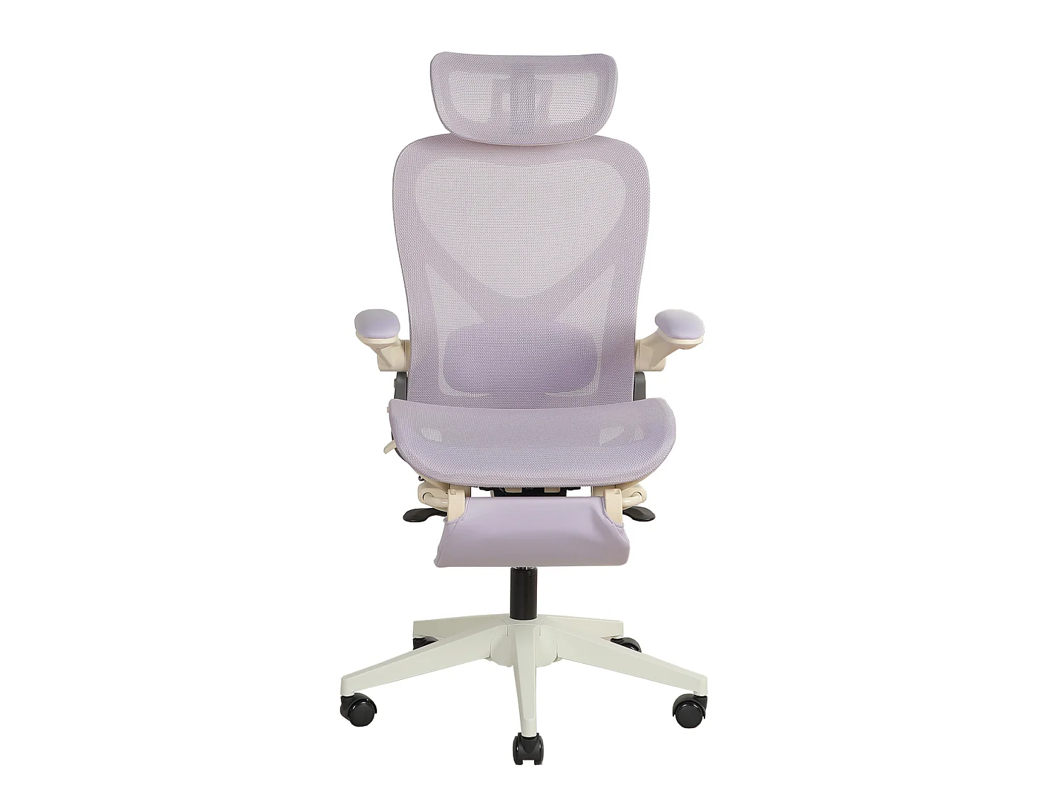 Chaise de bureau ergonomique pliante en maille violet - Avec dossier réglable