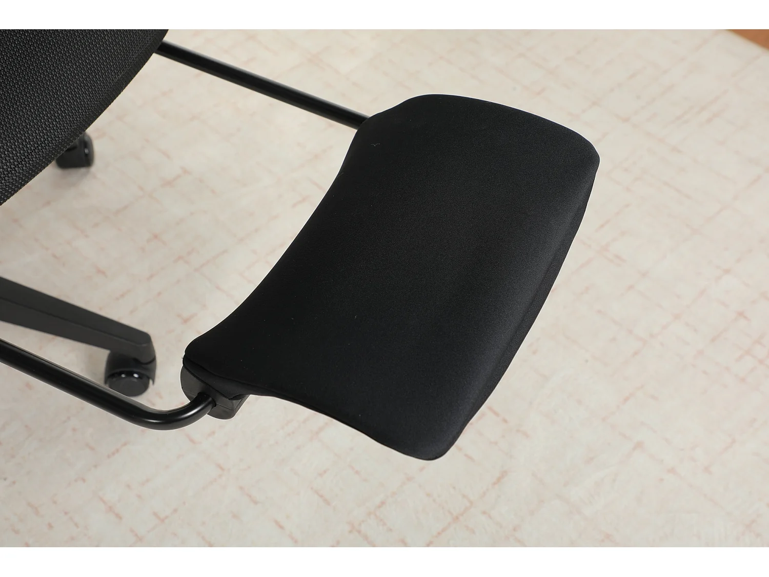 Chaise de bureau ergonomique pliante en maille noir - Avec dossier réglable