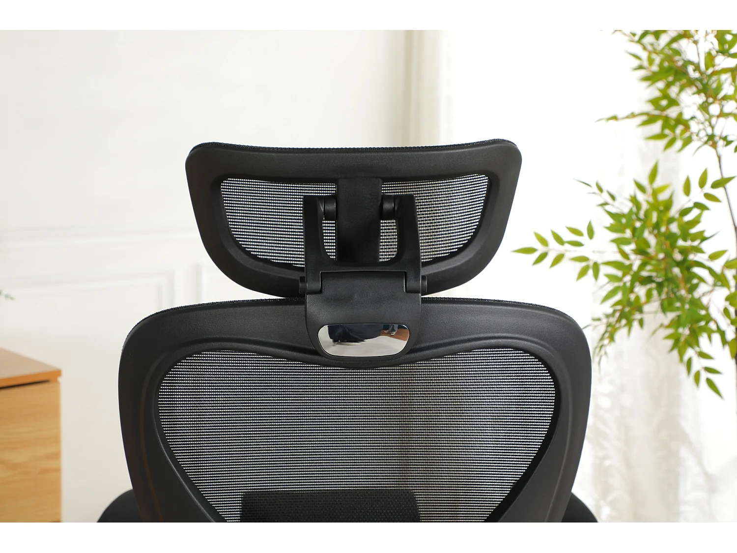 Chaise de bureau ergonomique pliante en maille noir - Avec dossier réglable