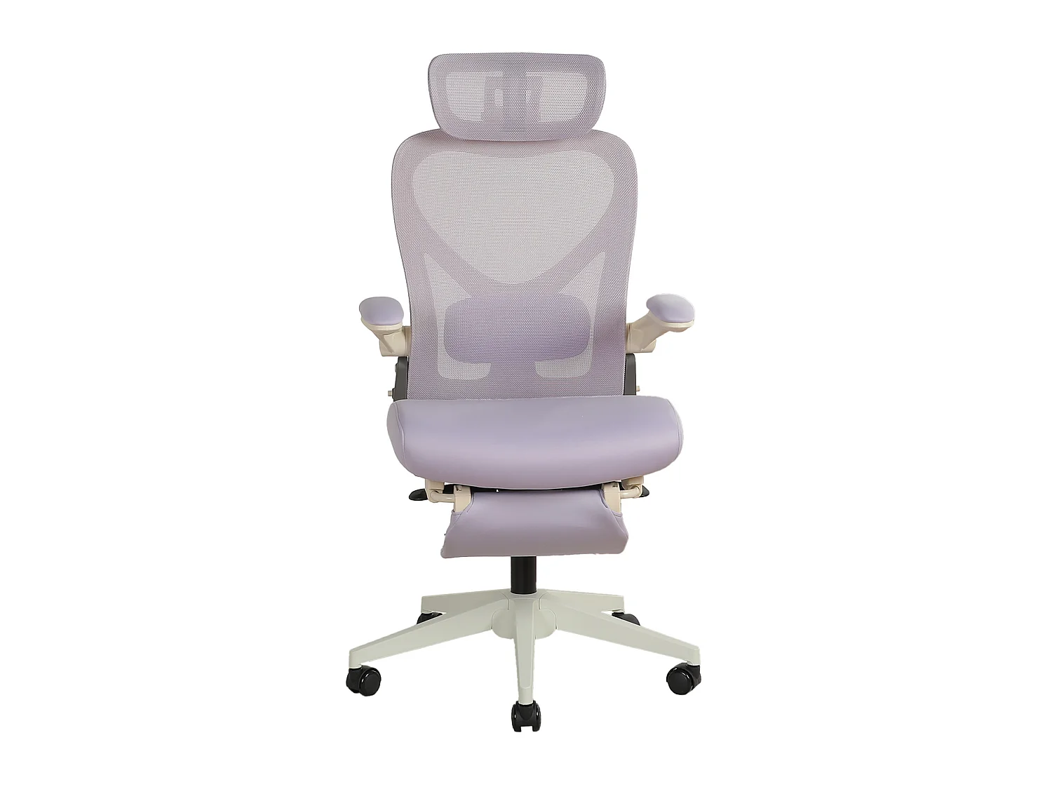 Chaise de bureau pliable avec appui-tête 3D et dossier réglable - Violet