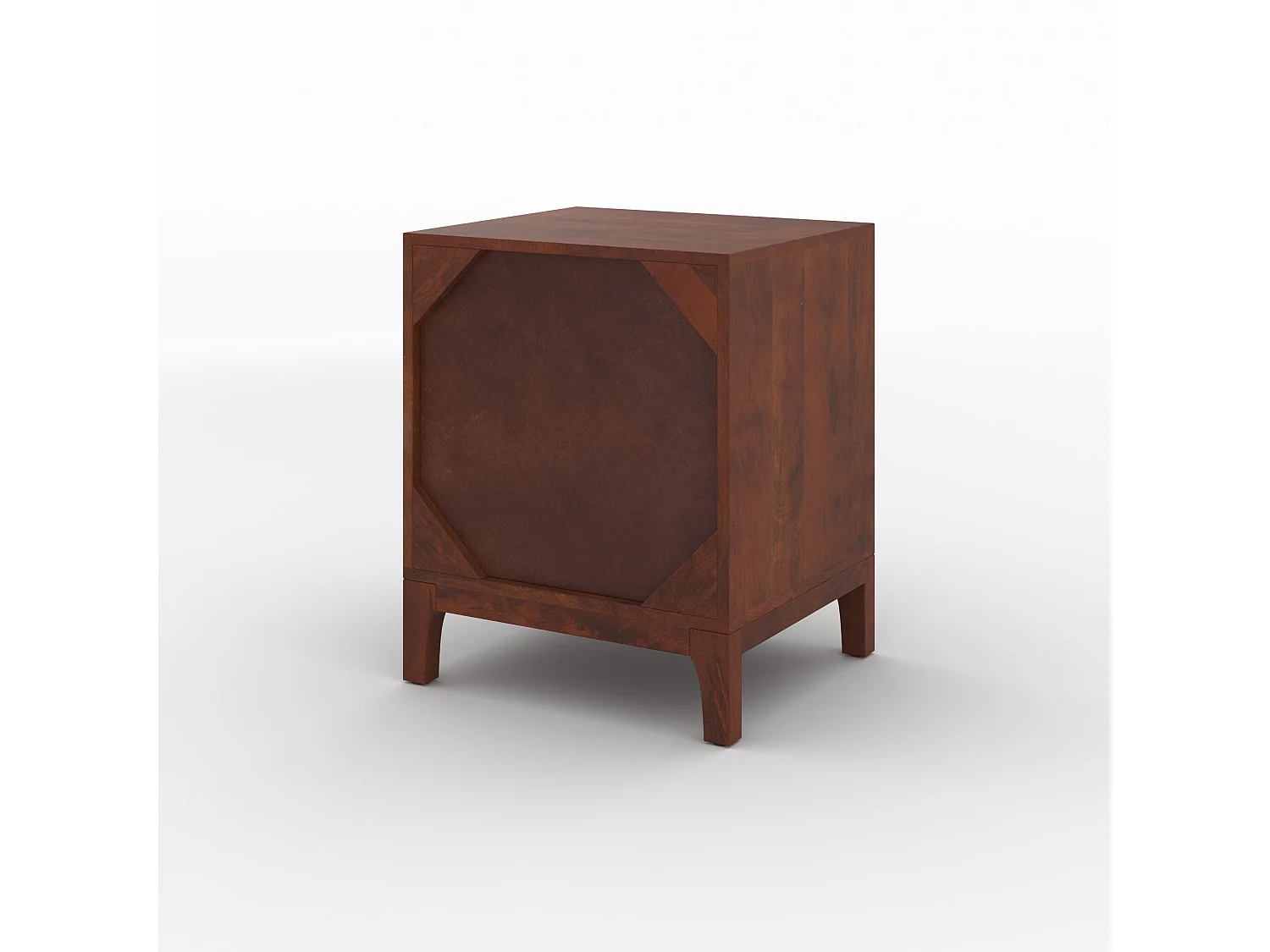 Comodino in legno di mango e rattan - Lanka