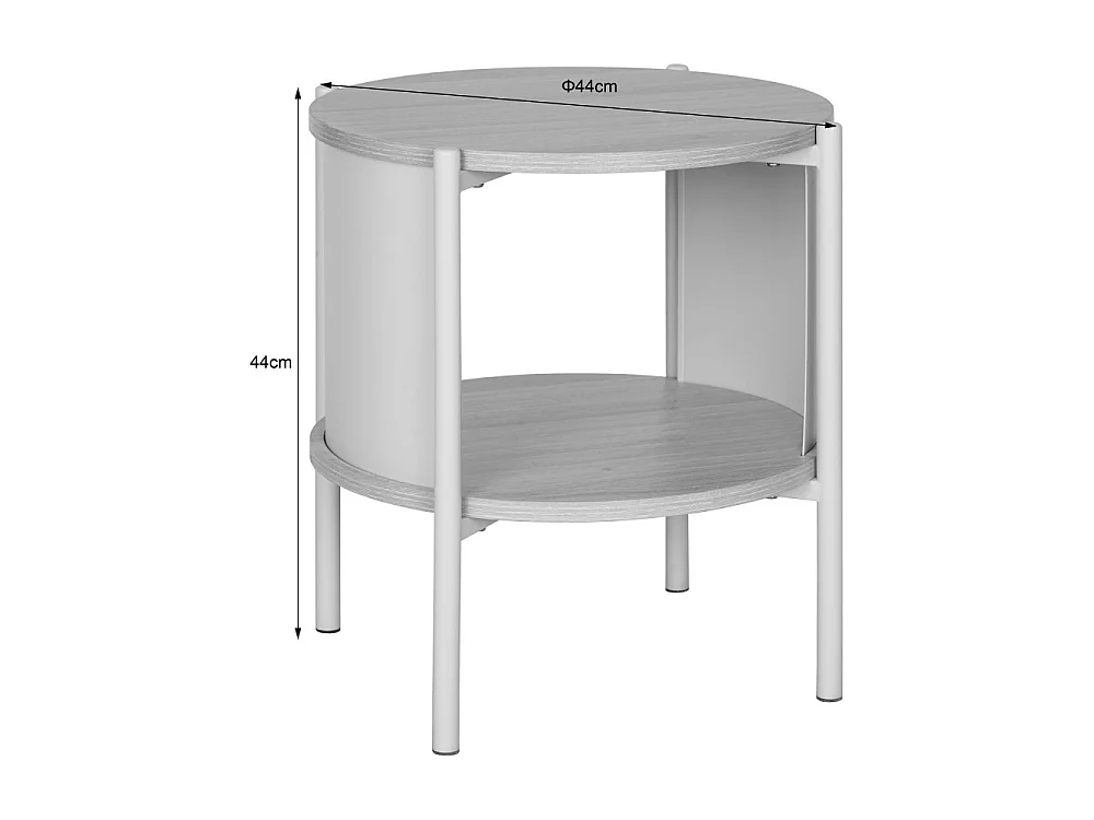 Paco -  Table d'appoint / chevet en bois et métal - Beige